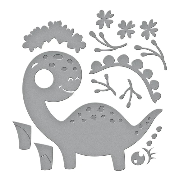 Birthday Dinosaur Etched Dies from the Monster Birthday Collection