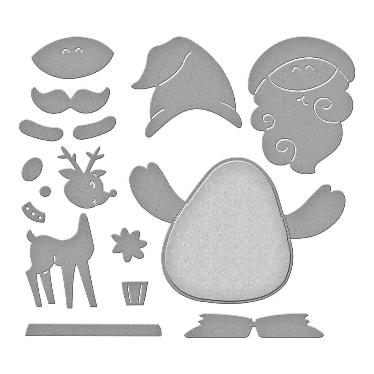 Santa Hugs Etched Dies from the Holiday Hugs Collection by Stampendous