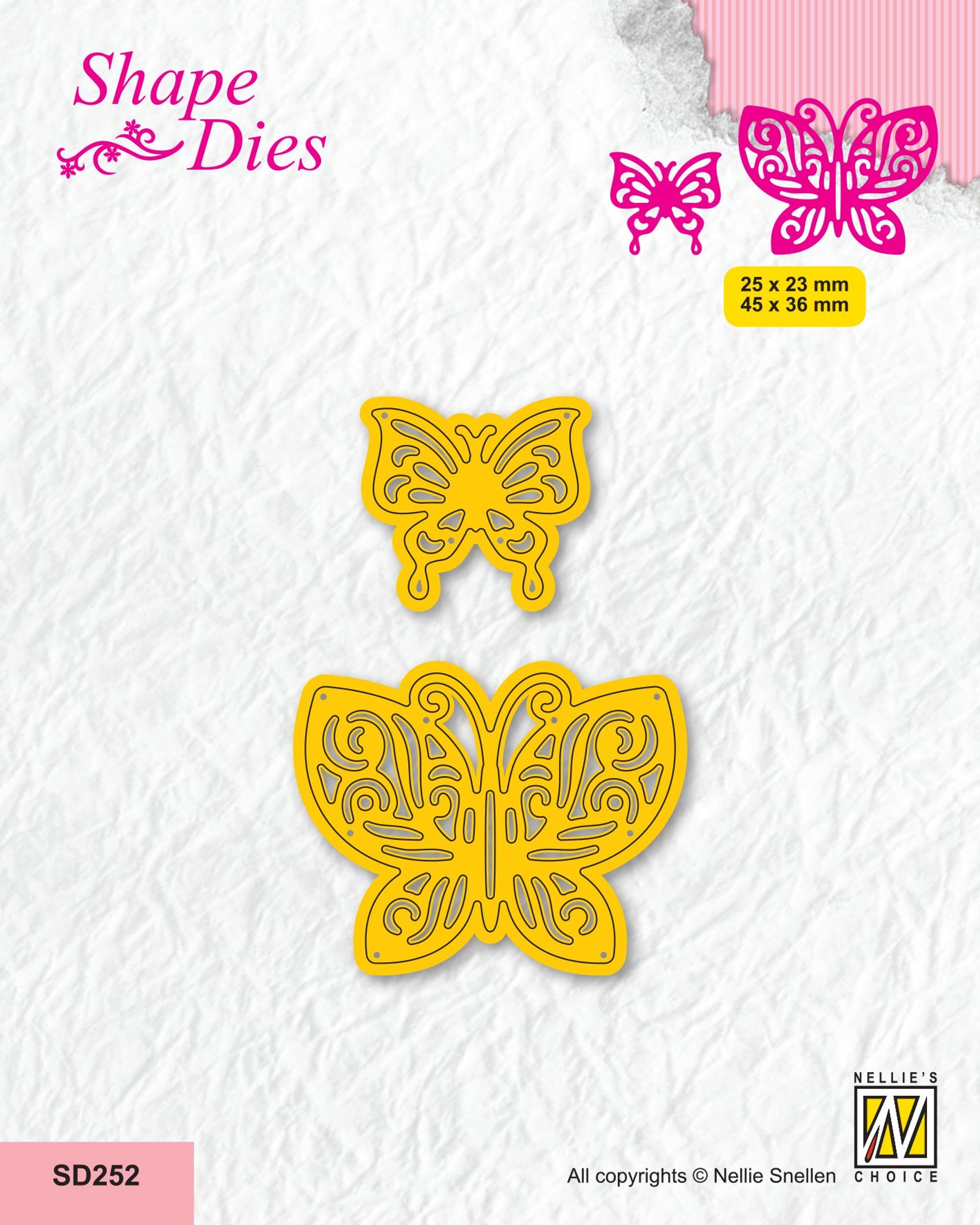 Nellie's Choice Shape Die - Garden - 2 Butterflies-2