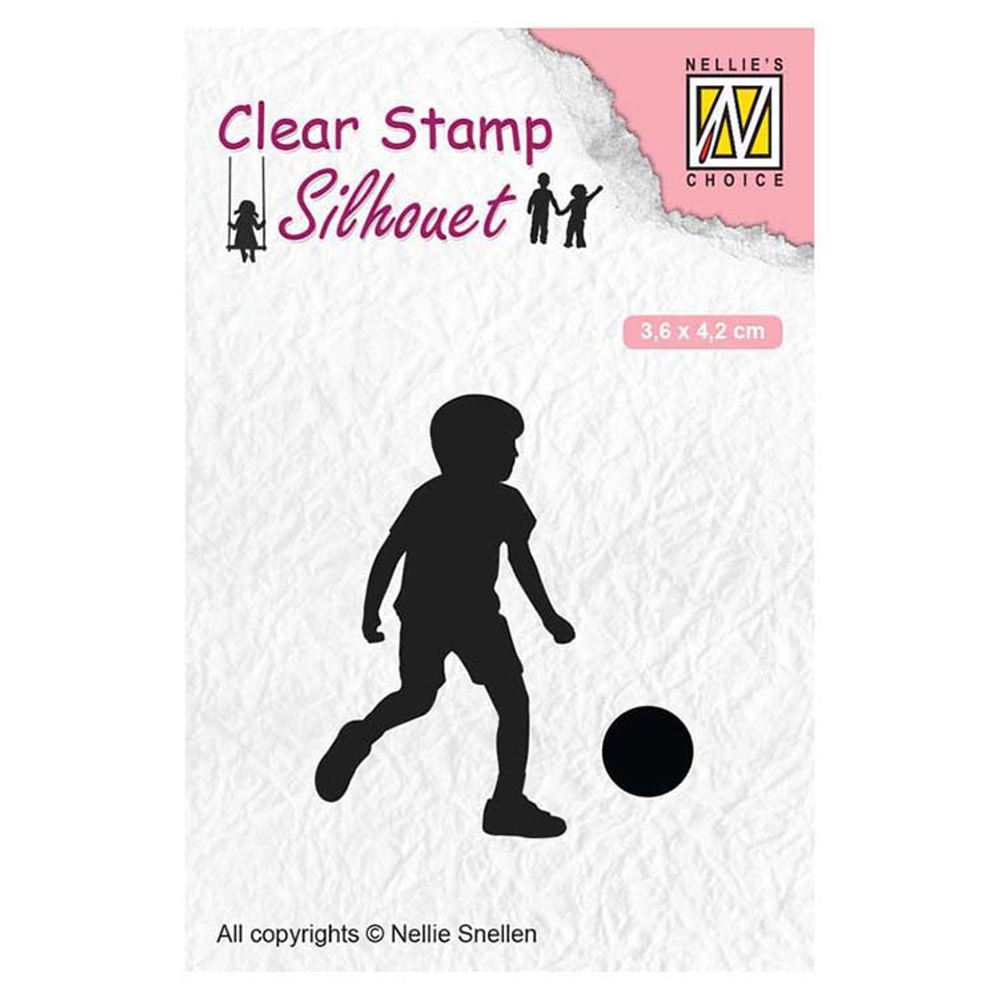 Nellie's Choice Clear Stamps Silhouette Football Player