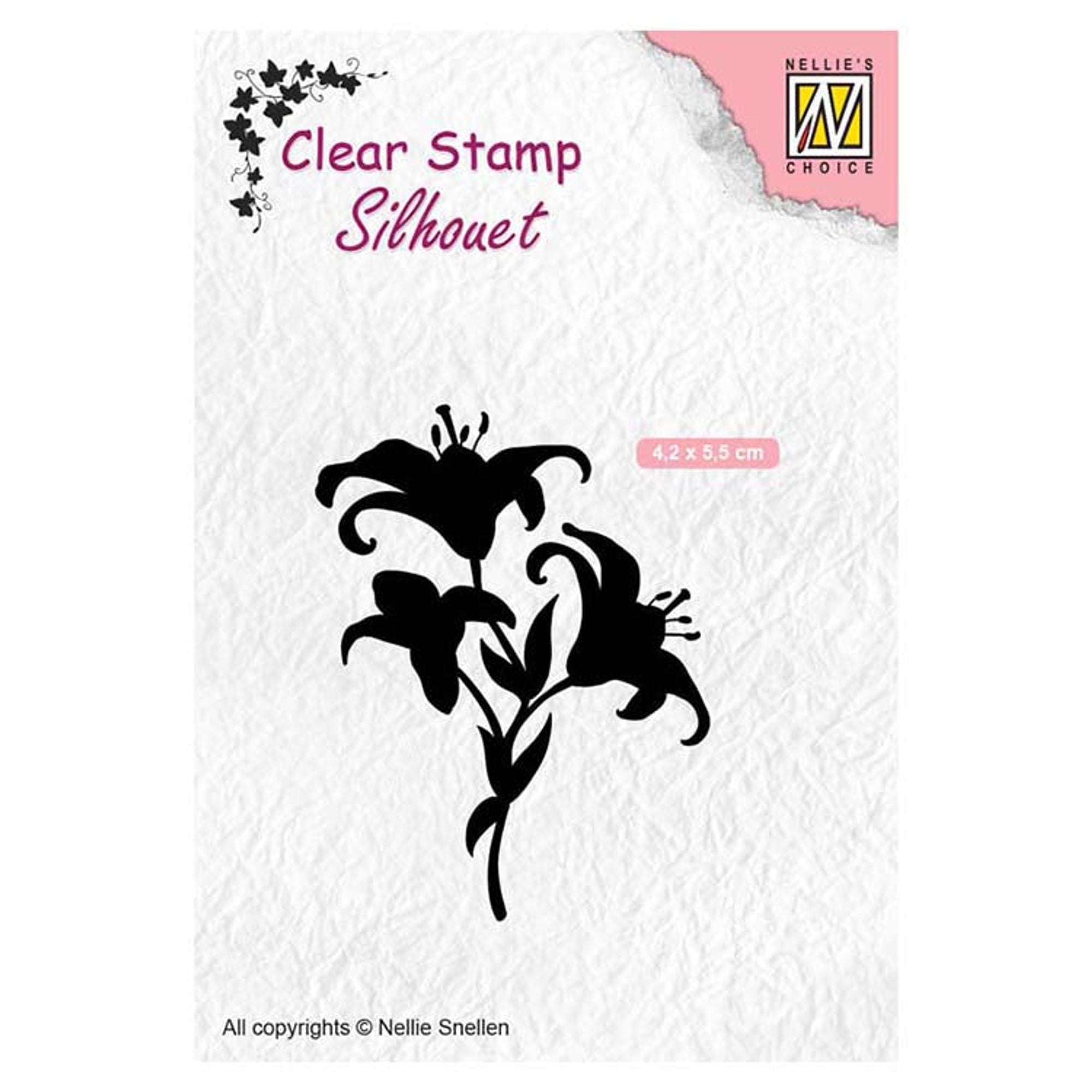 Nellie's Choice Clear Stamps Silhouette Lilies