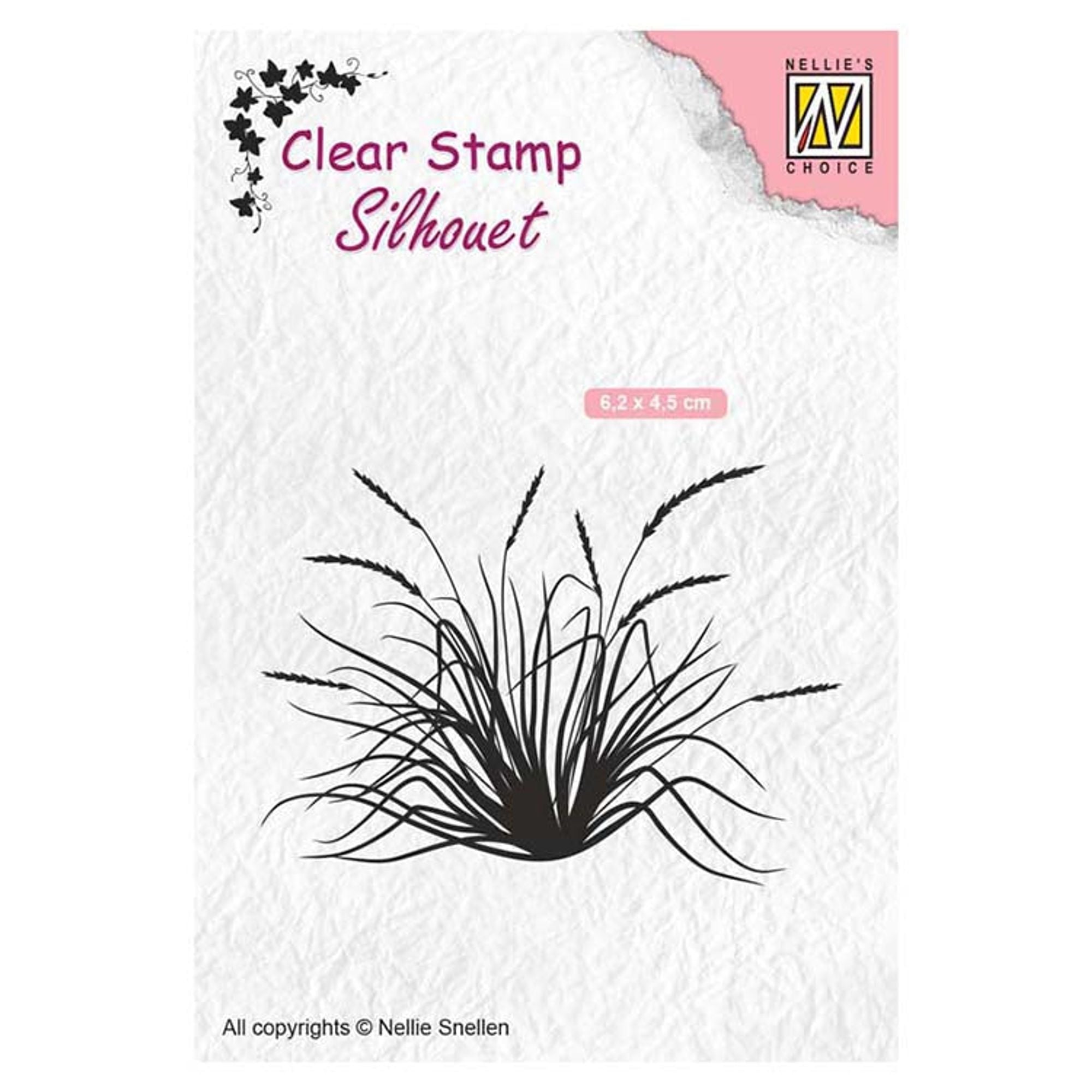 Nellie's Choice Clear Stamps Silhouette Blooming Grass 2