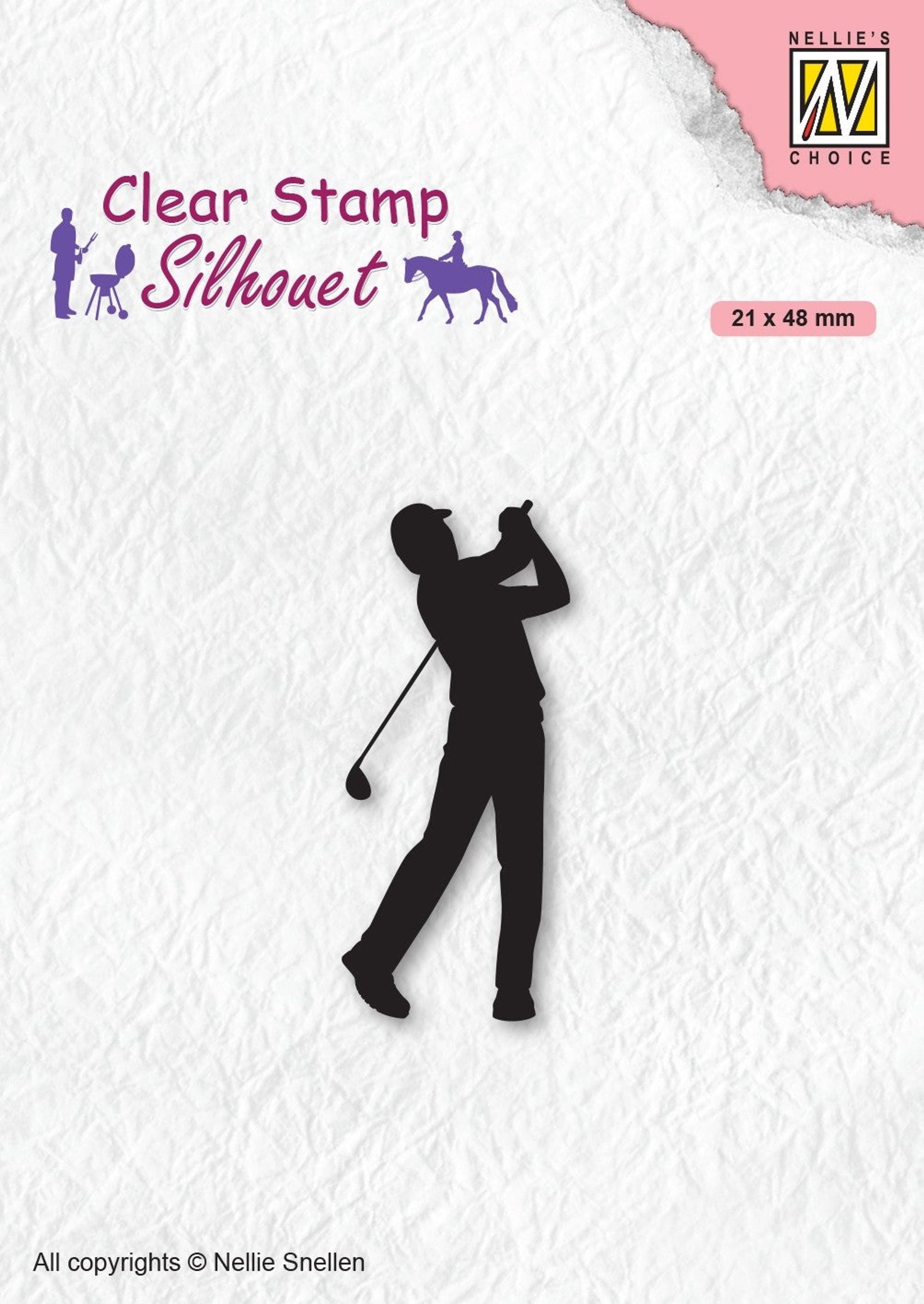 Clear Stamp Silhouette Men-Things Golfer
