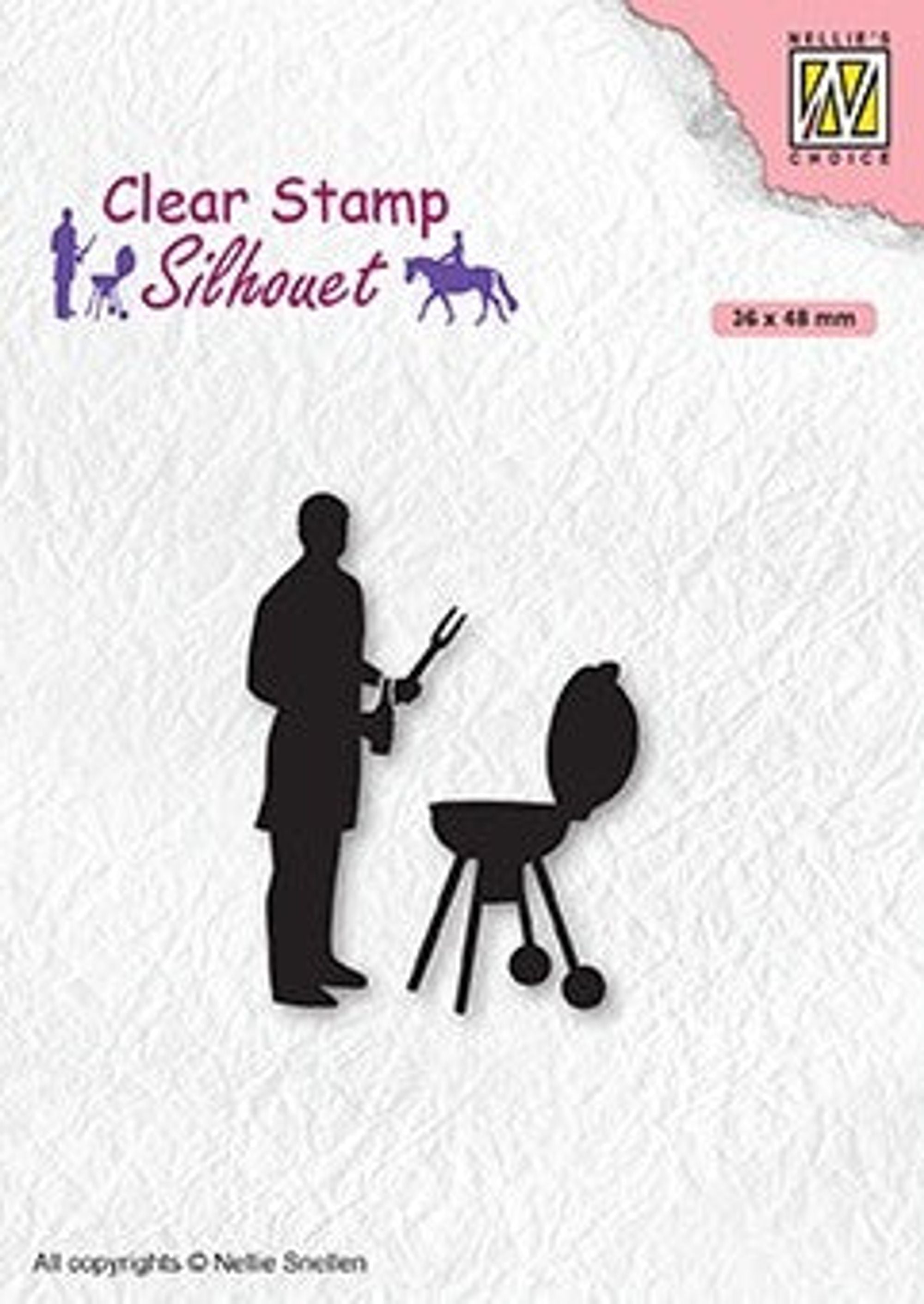 Clear Stamp Silhouette Men-Things Barbecue