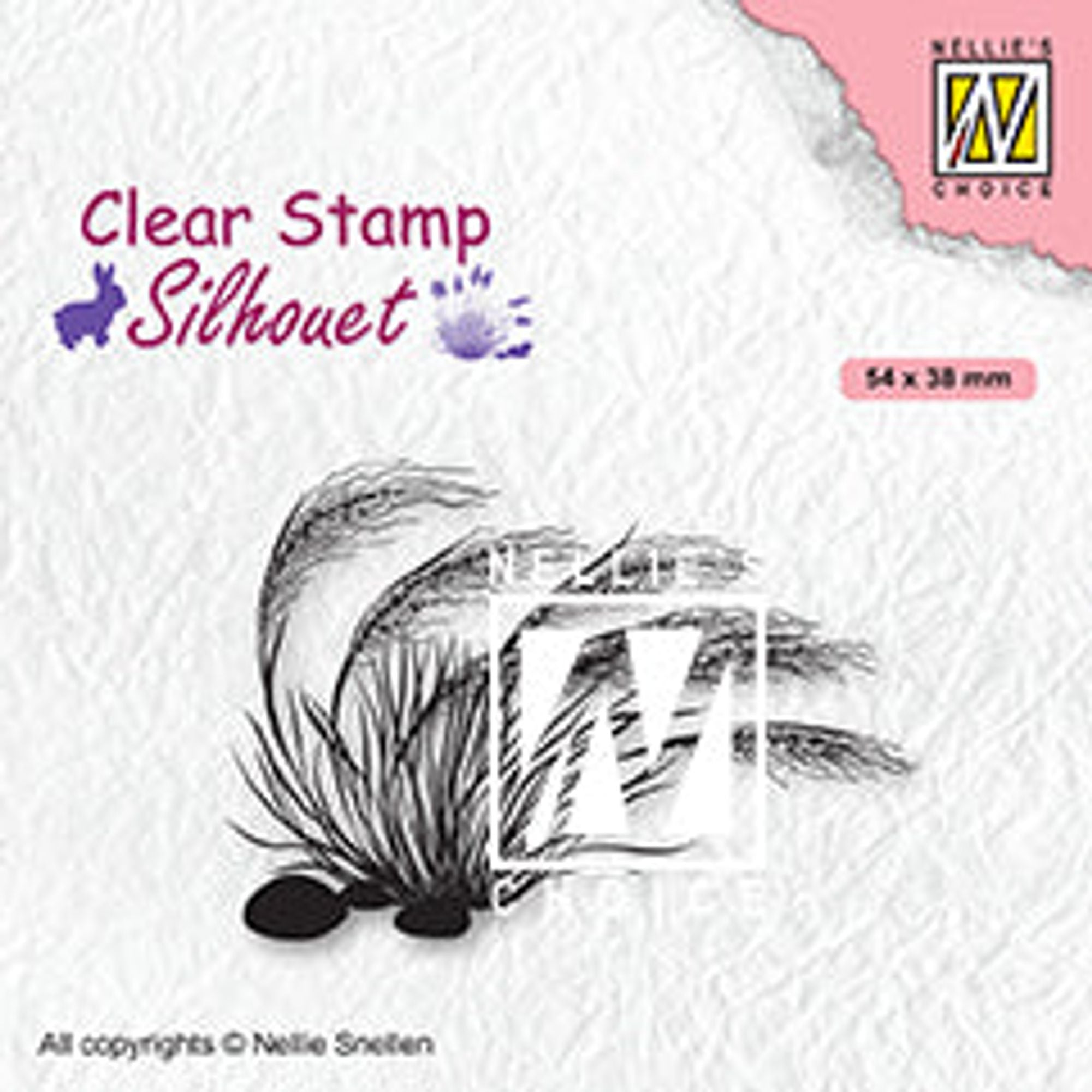 Clear Stamp Silhouette Blooming Grass 3