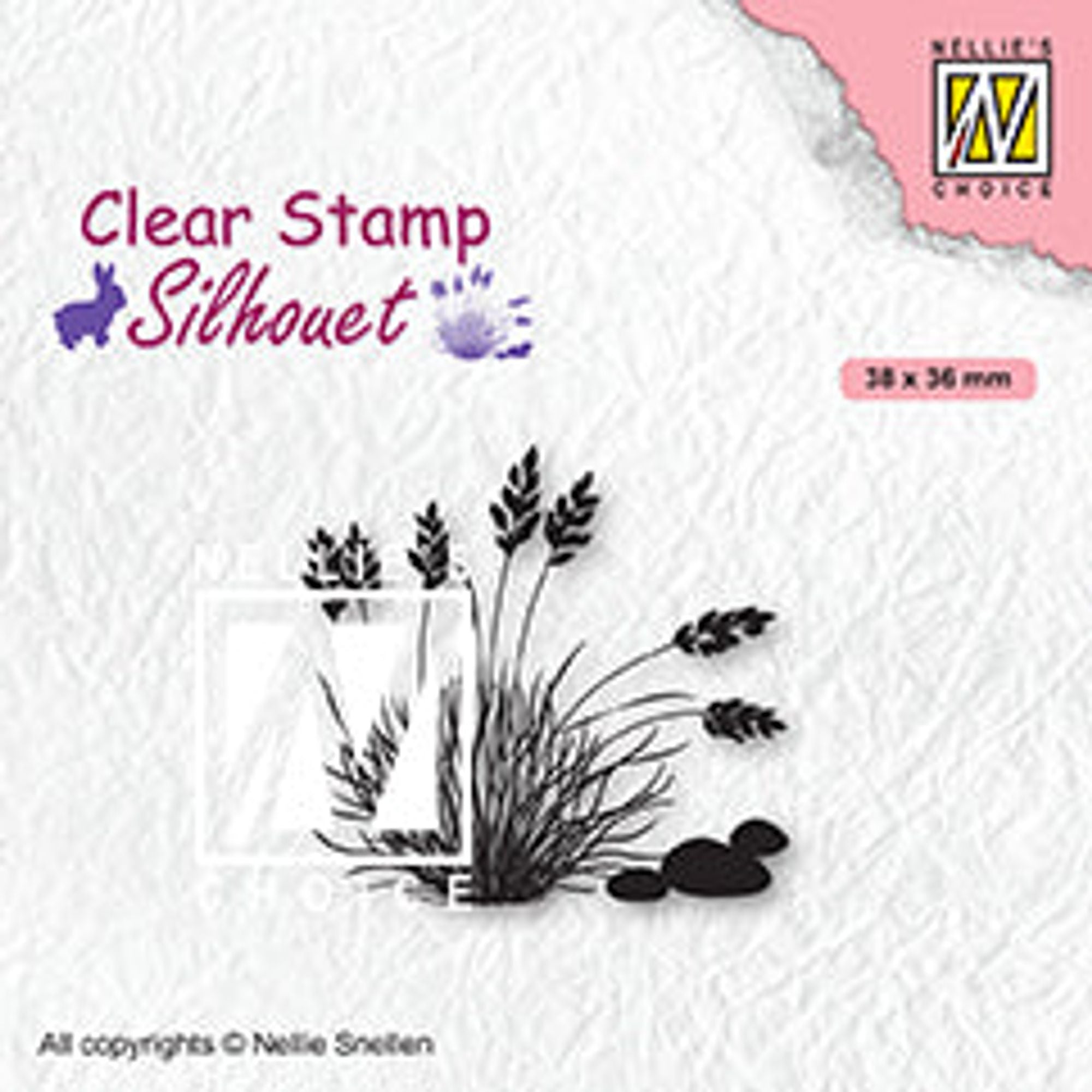 Clear Stamp Silhouette Blooming Grass 4