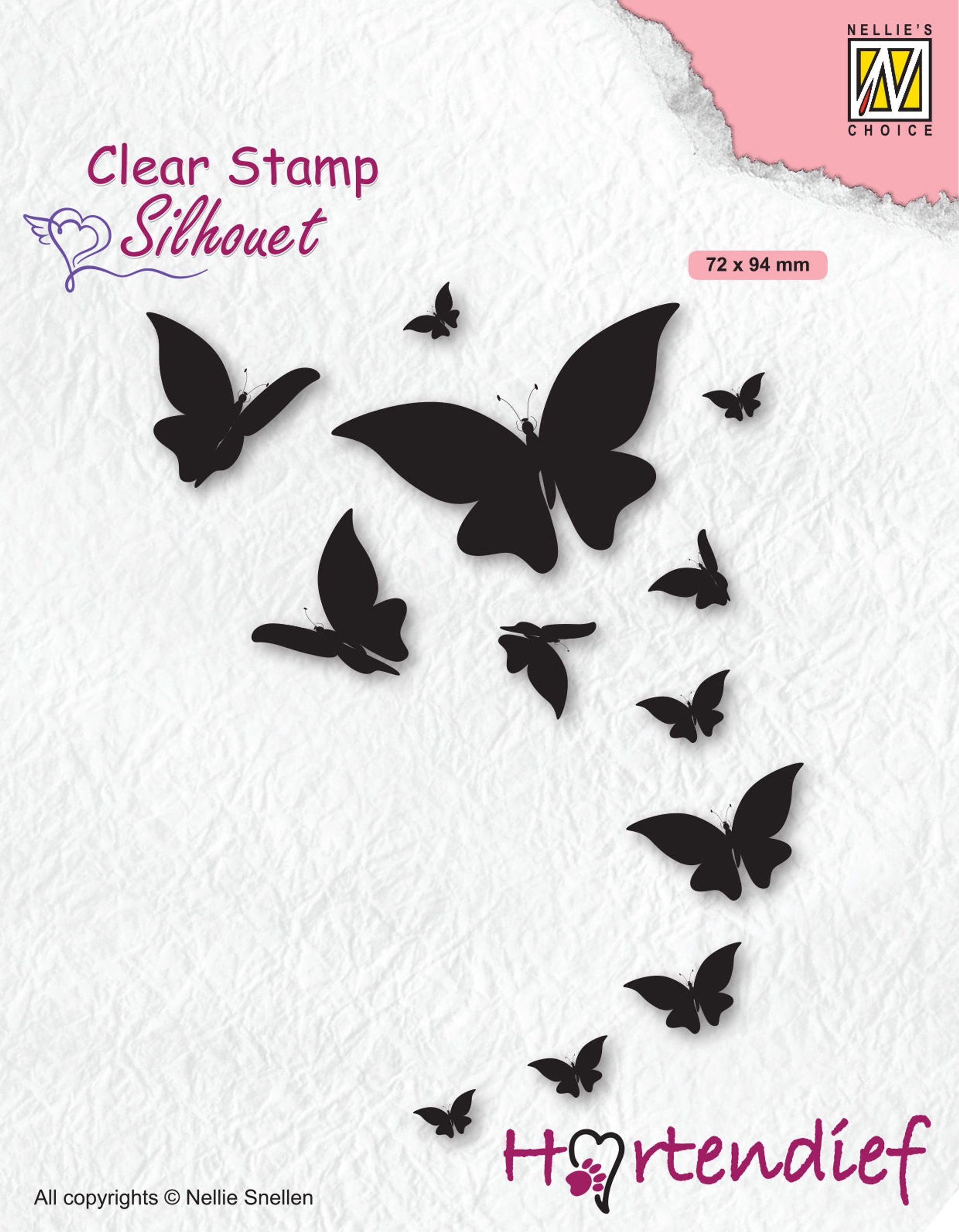 Nellie's Choice Clear Stamp Silhouette Butterflies