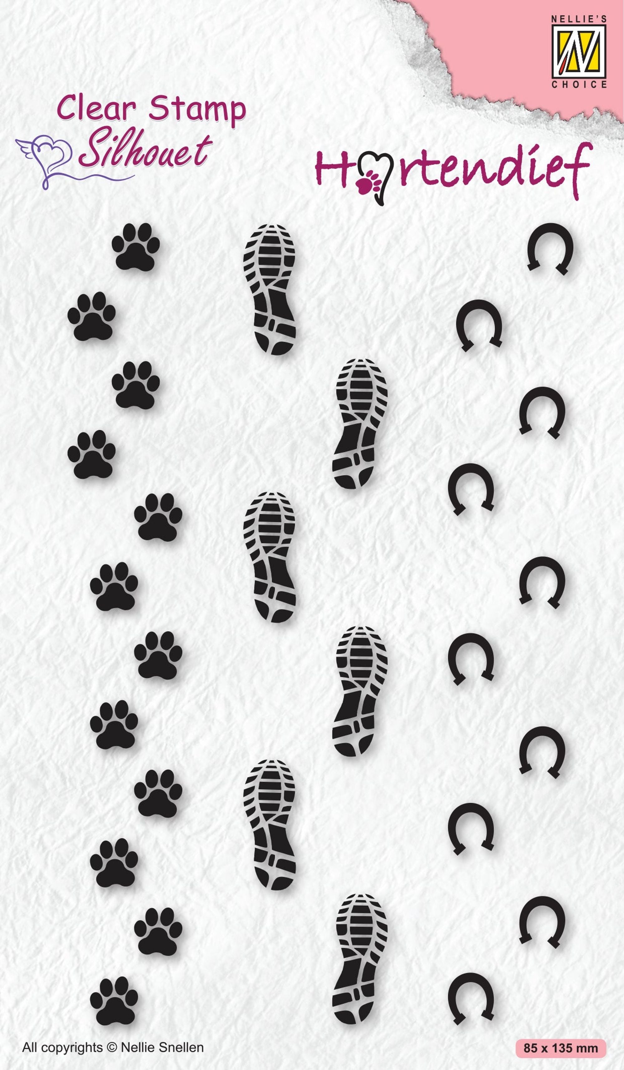 Nellie's Choice Clear Stamp Silhouette Footprints