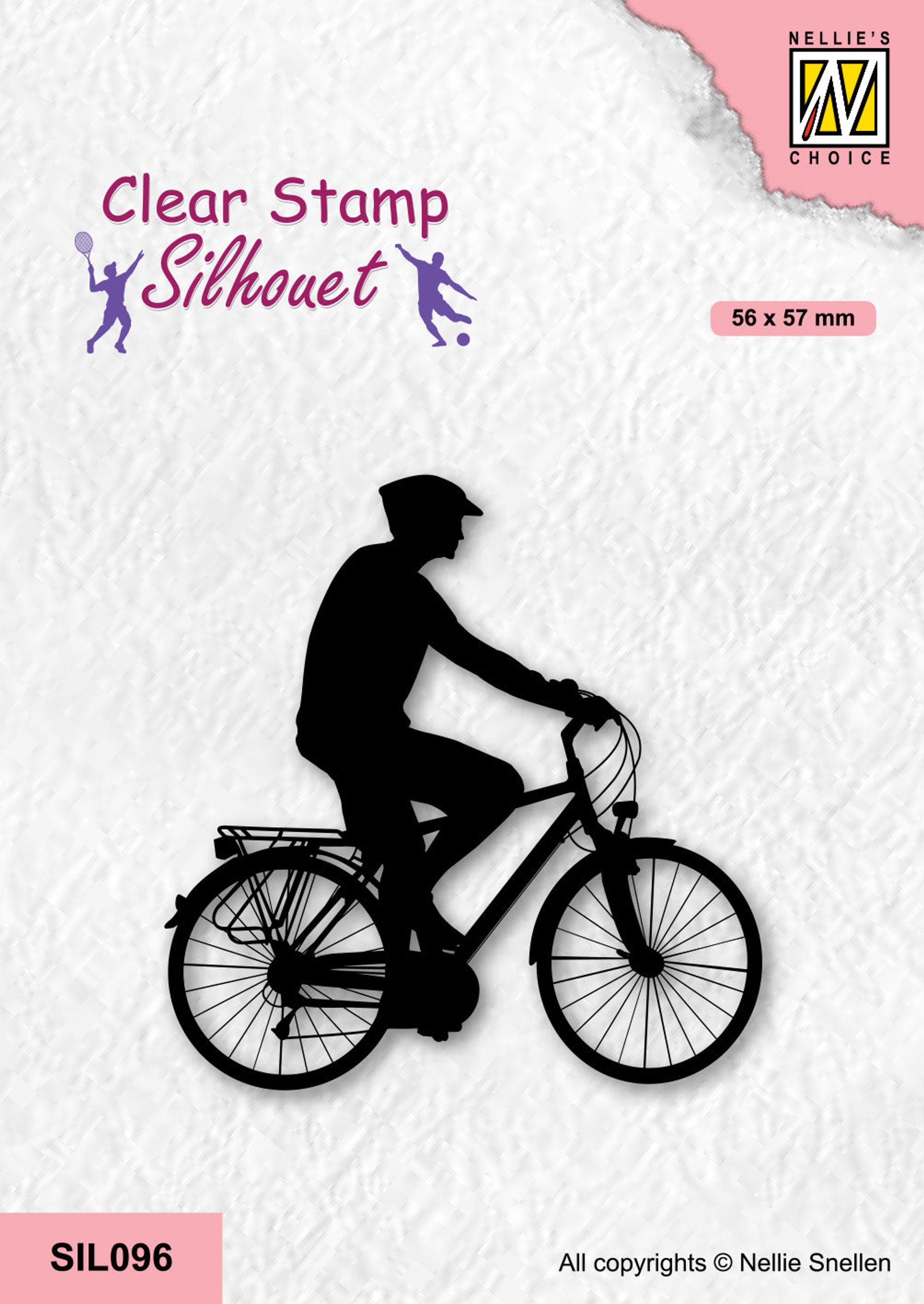 Nellie's Choice Clear Stamp Silhouette Sports - Cycling
