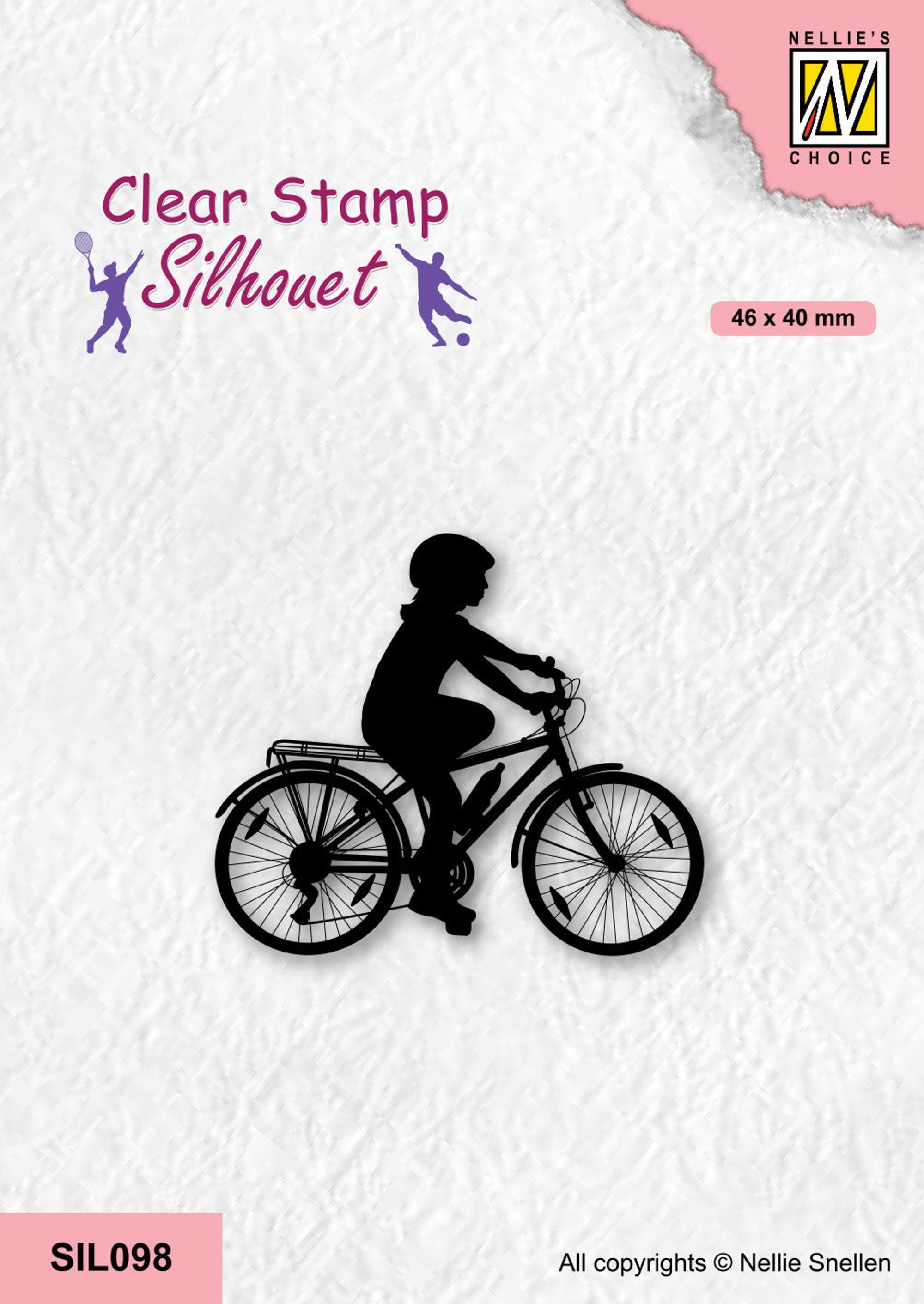 Nellie's Choice Clear Stamp Silhouette Sports - Cycling-2