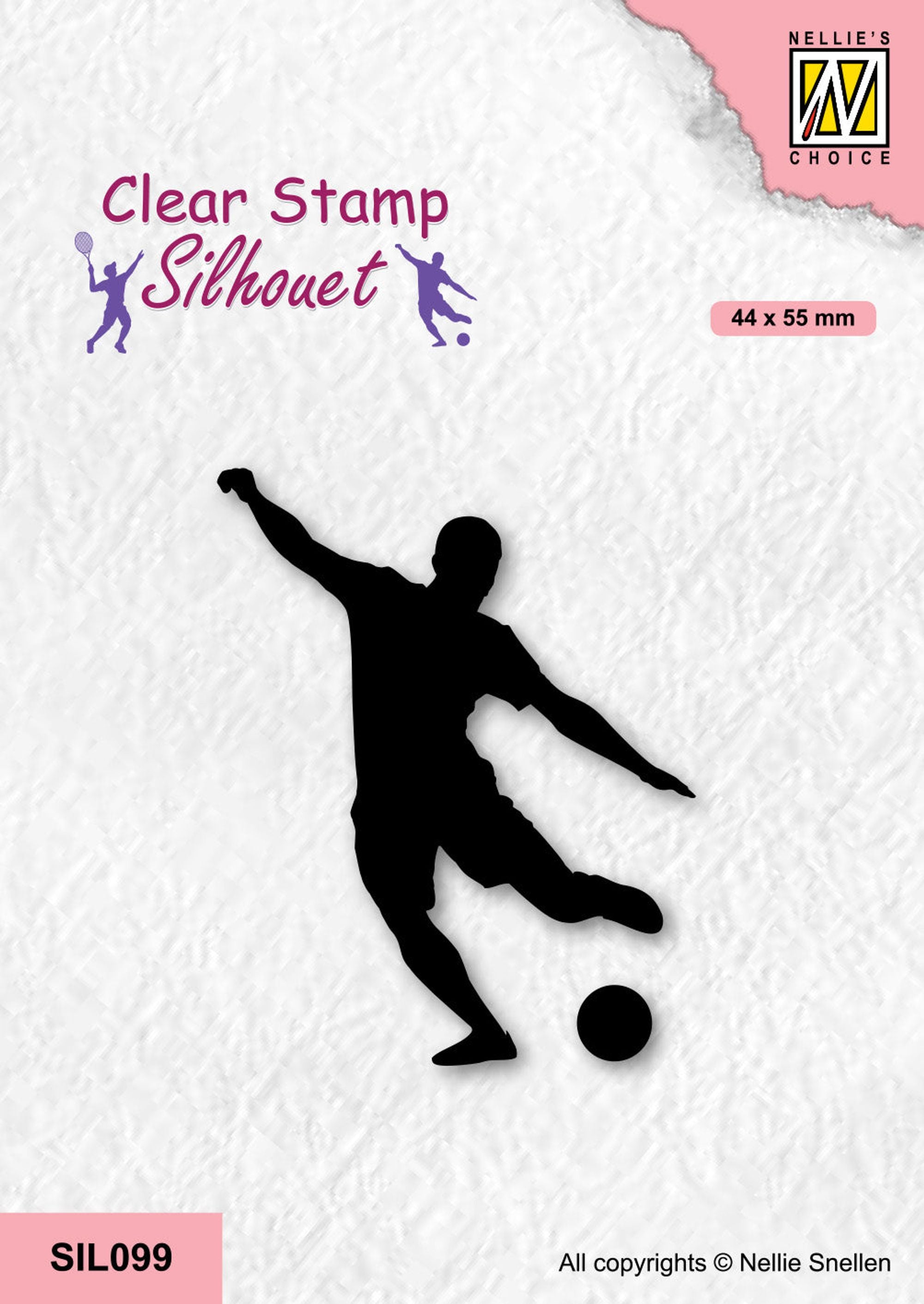 Nellie's Choice Clear Stamp Silhouette Sports - Soccer Player