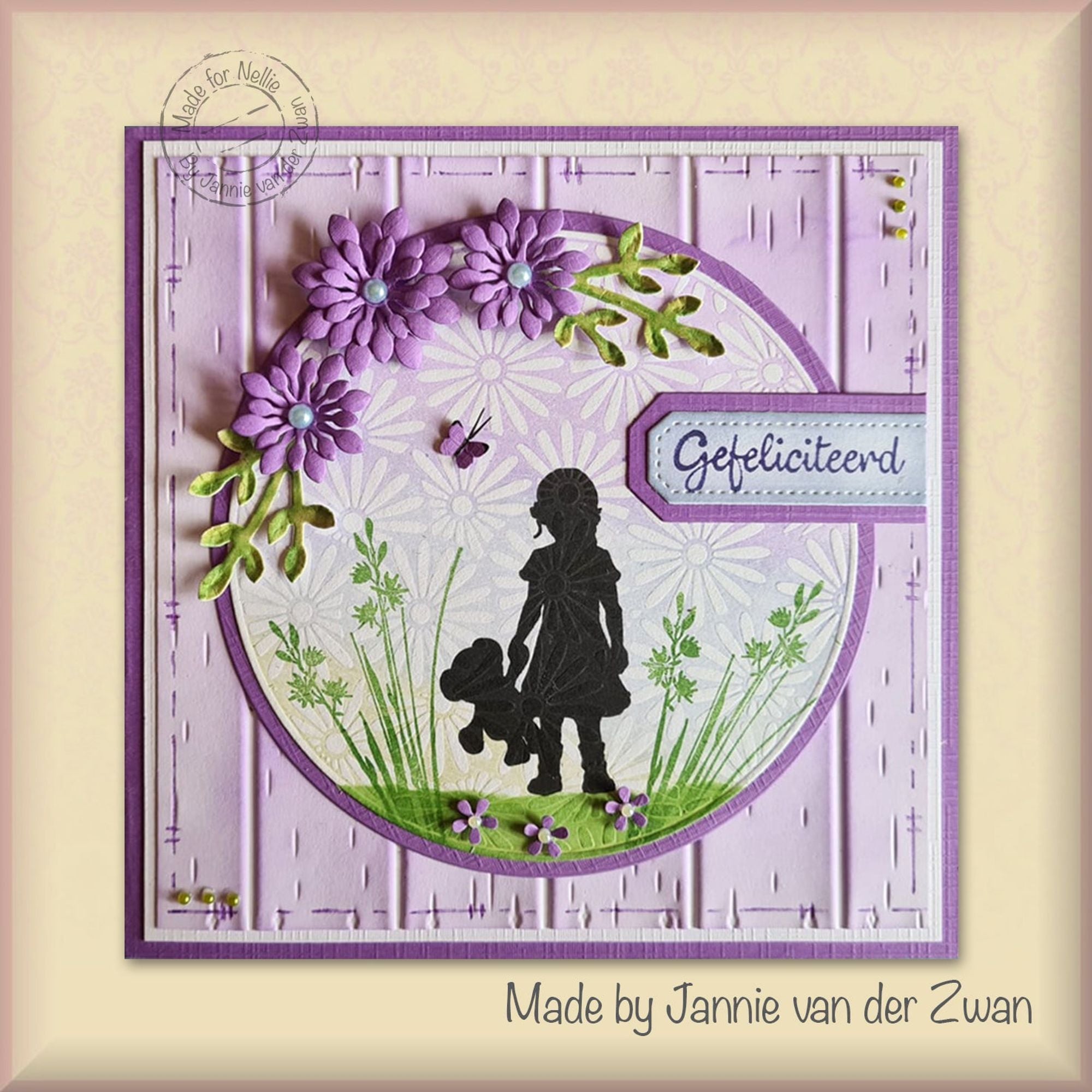 Nellie's Choice Clear Stamp Silhouette - Girl With Bear