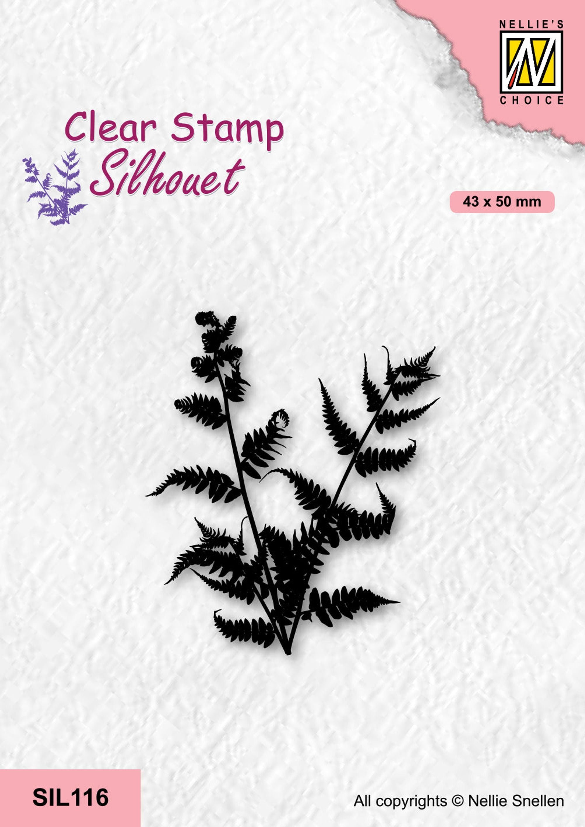 Nellie's Choice Clear Stamp Silhouette - Fern Branch