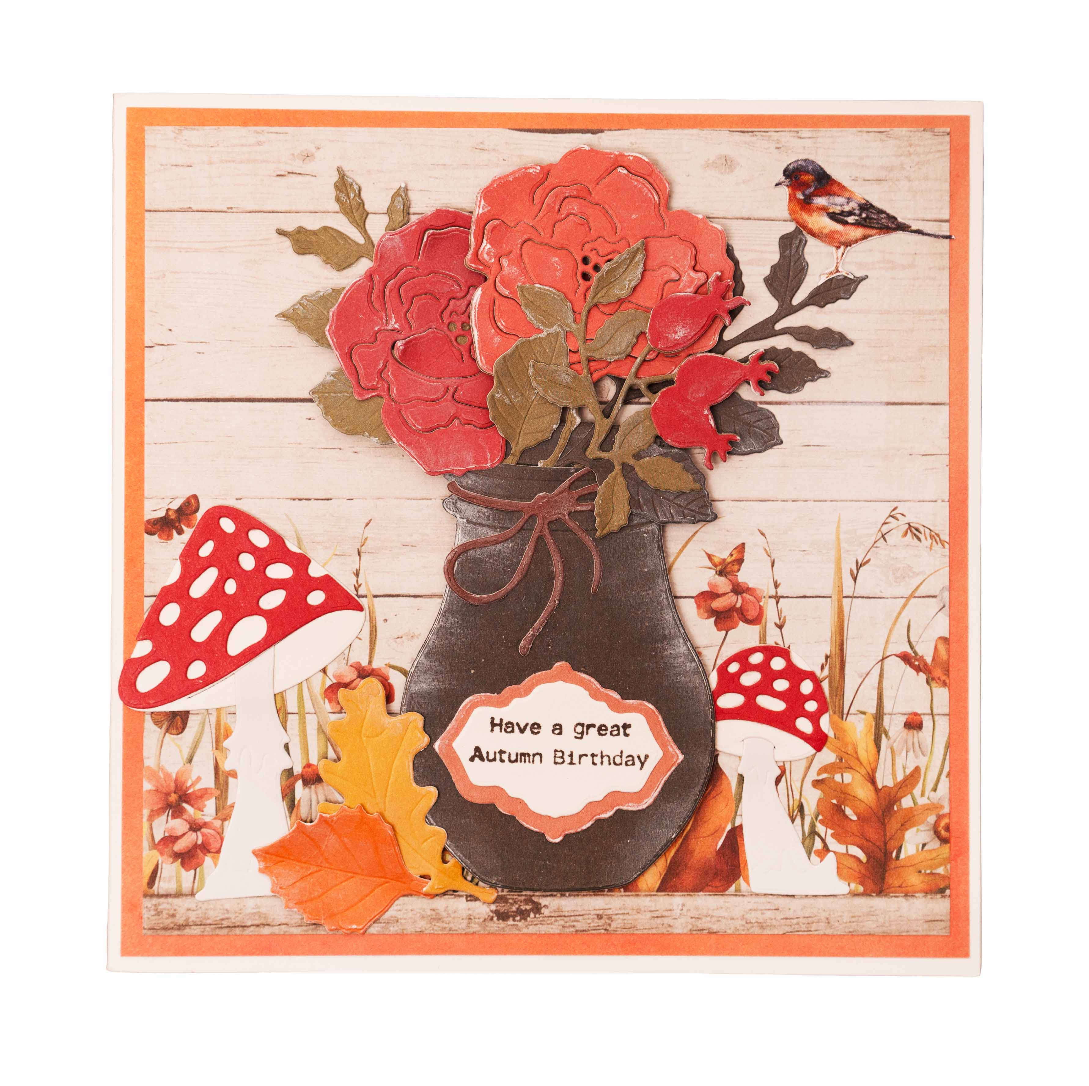 SL Cutting Die Jar Bouquet Autumn Bouquet 102x144x1mm 8 PC nr.694
