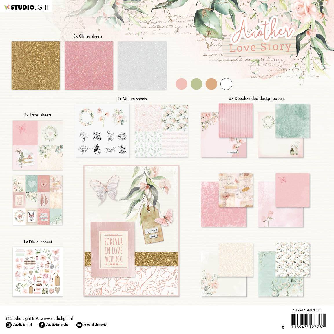 SL Paper Stack Pattern Paper Another Love Story 305x305mm 14 SH nr.1