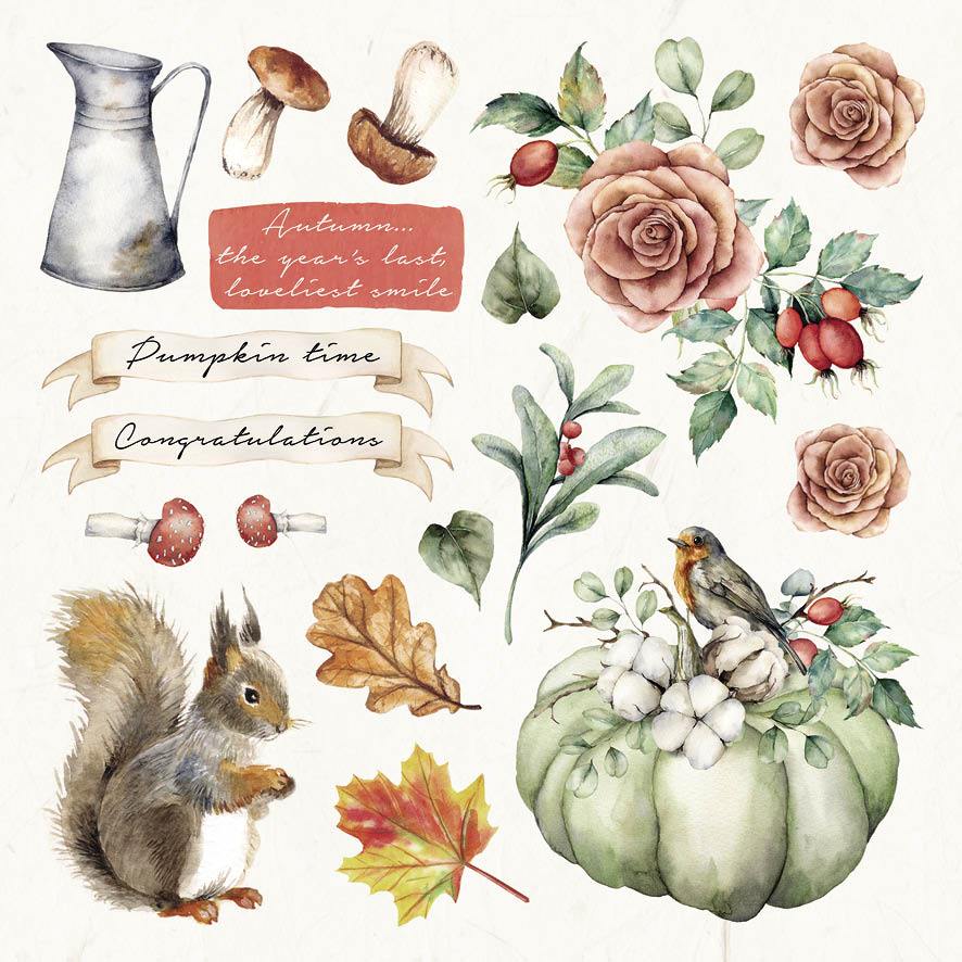 SL Die-Cut Block Fall Elements Beauty Of Fall 150x150mm 20 Sh nr.09