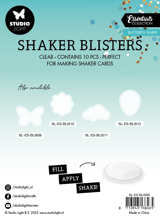 SL Shaker Blister Butterfly Shape Essentials 75x50x6mm 10 PC nr.09