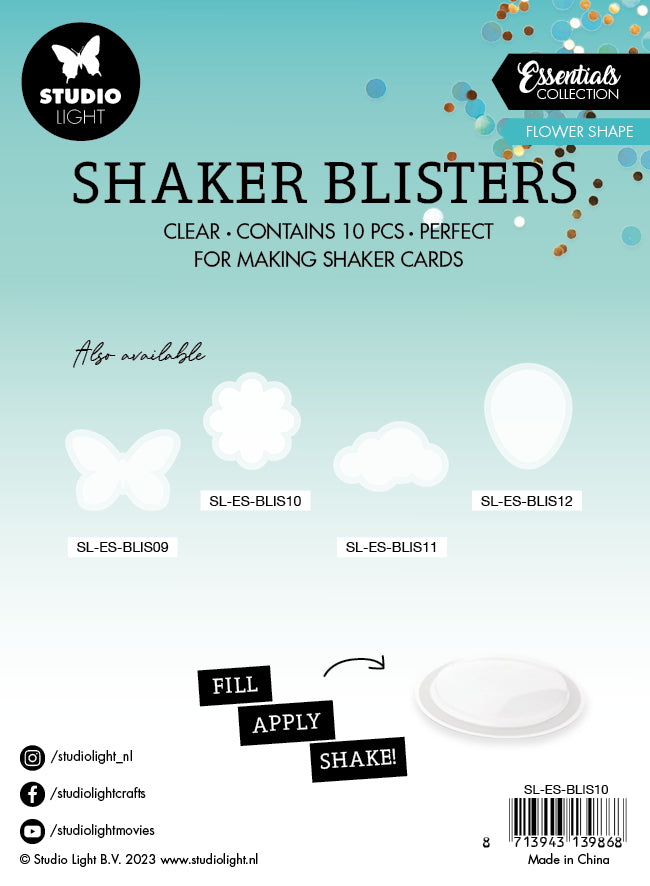 SL Shaker Blister Flower Shape Essentials 62x62x6mm 10 PC nr.10