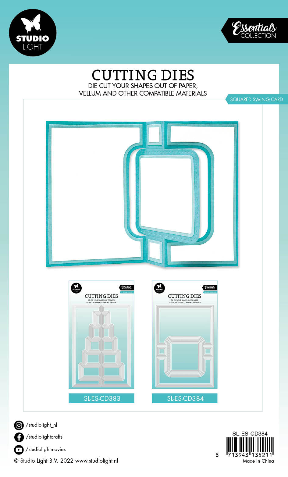 SL Cutting Dies Squared Swing Card Essentials 142x200x1mm 12 PC nr.384