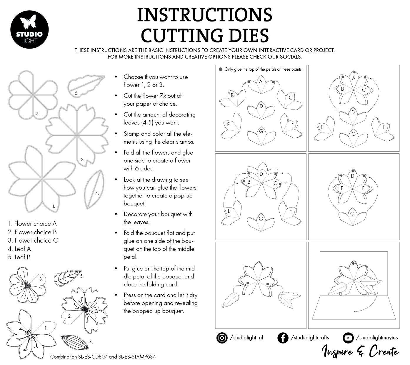 SL Cutting Dies Floral Pop-Up Essentials 5 PC