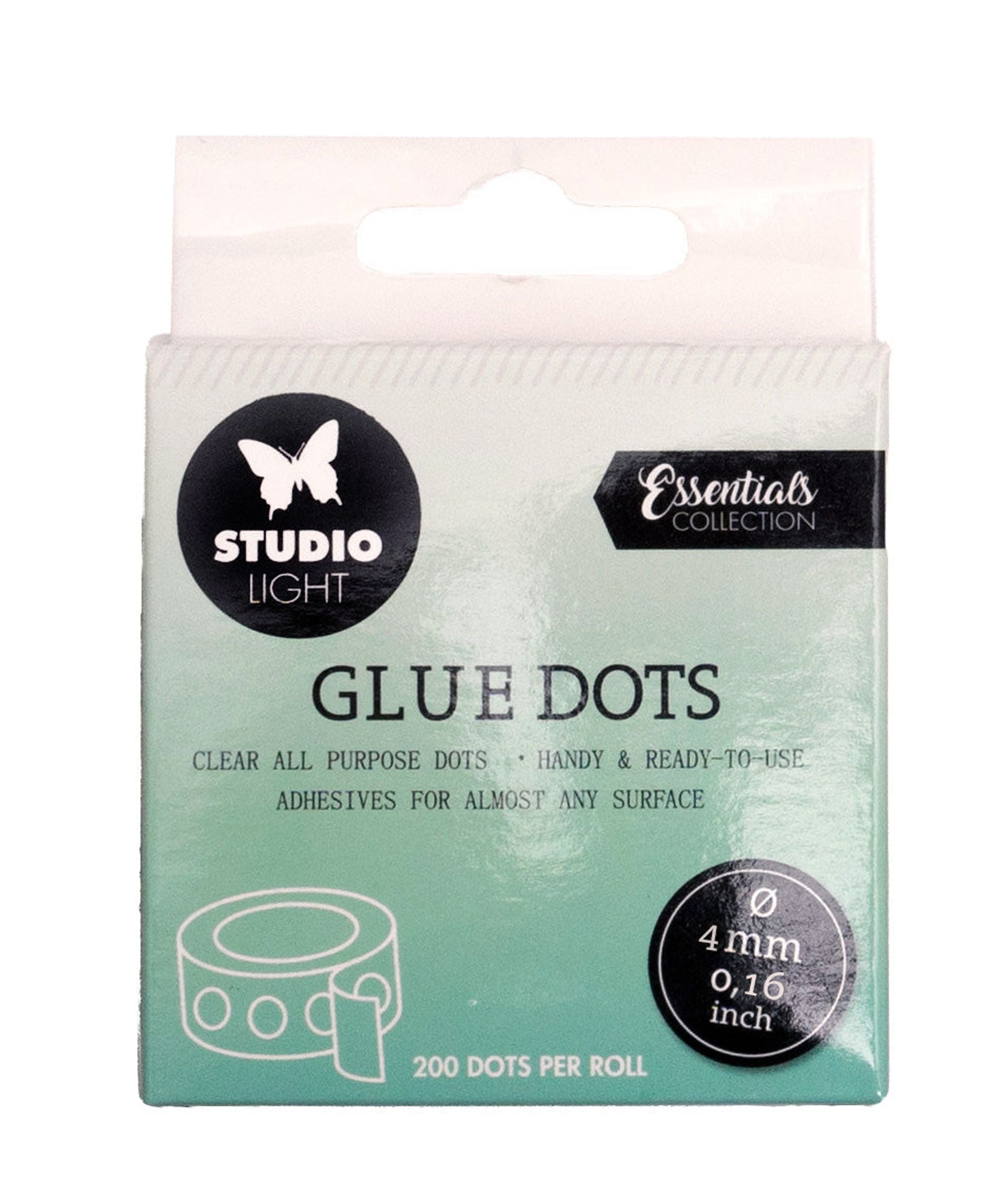 SL Glue Dots Doublesided Adhesive 4mm Essential Tools 90x65x25mm 110 Per Roll nr.01