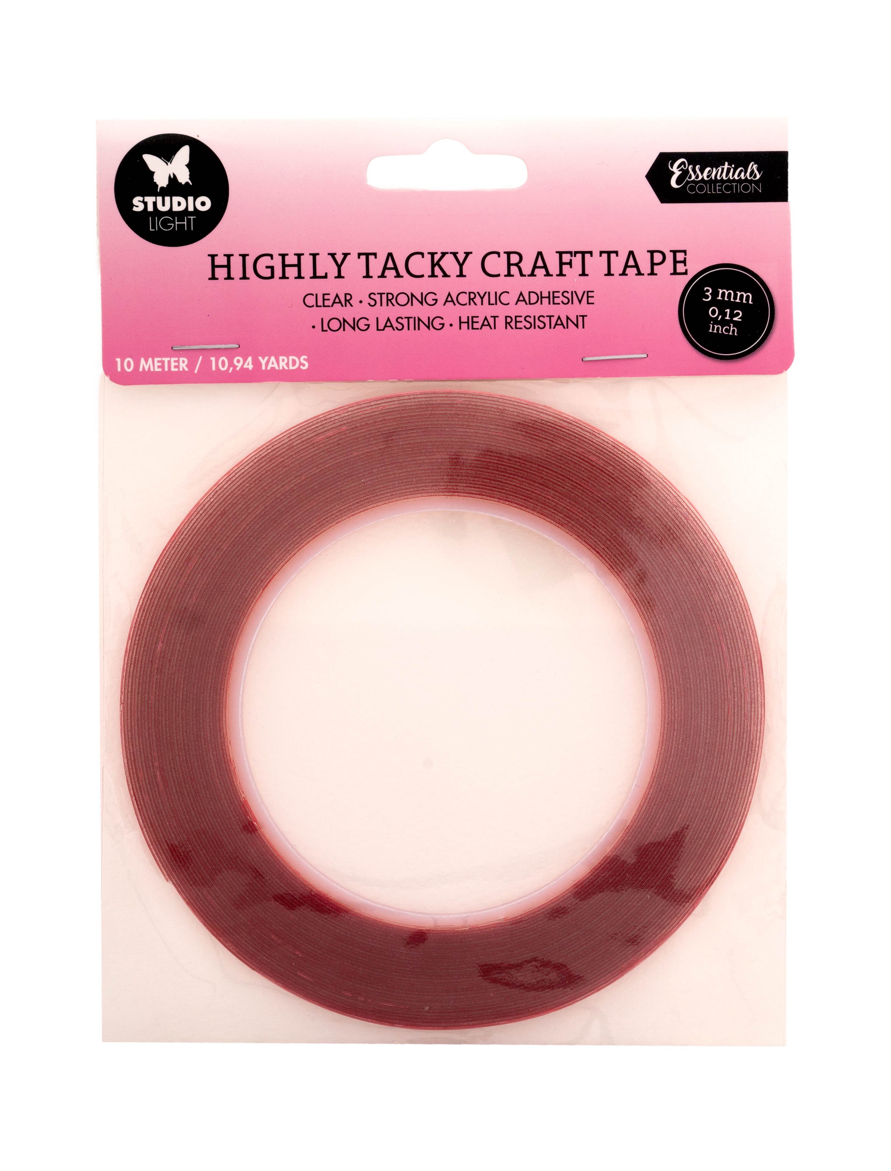 SL Highly Tacky Craft Tape Doublesided Adhesive 3mm Essential Tools 165x130x3mm 10 M nr.01