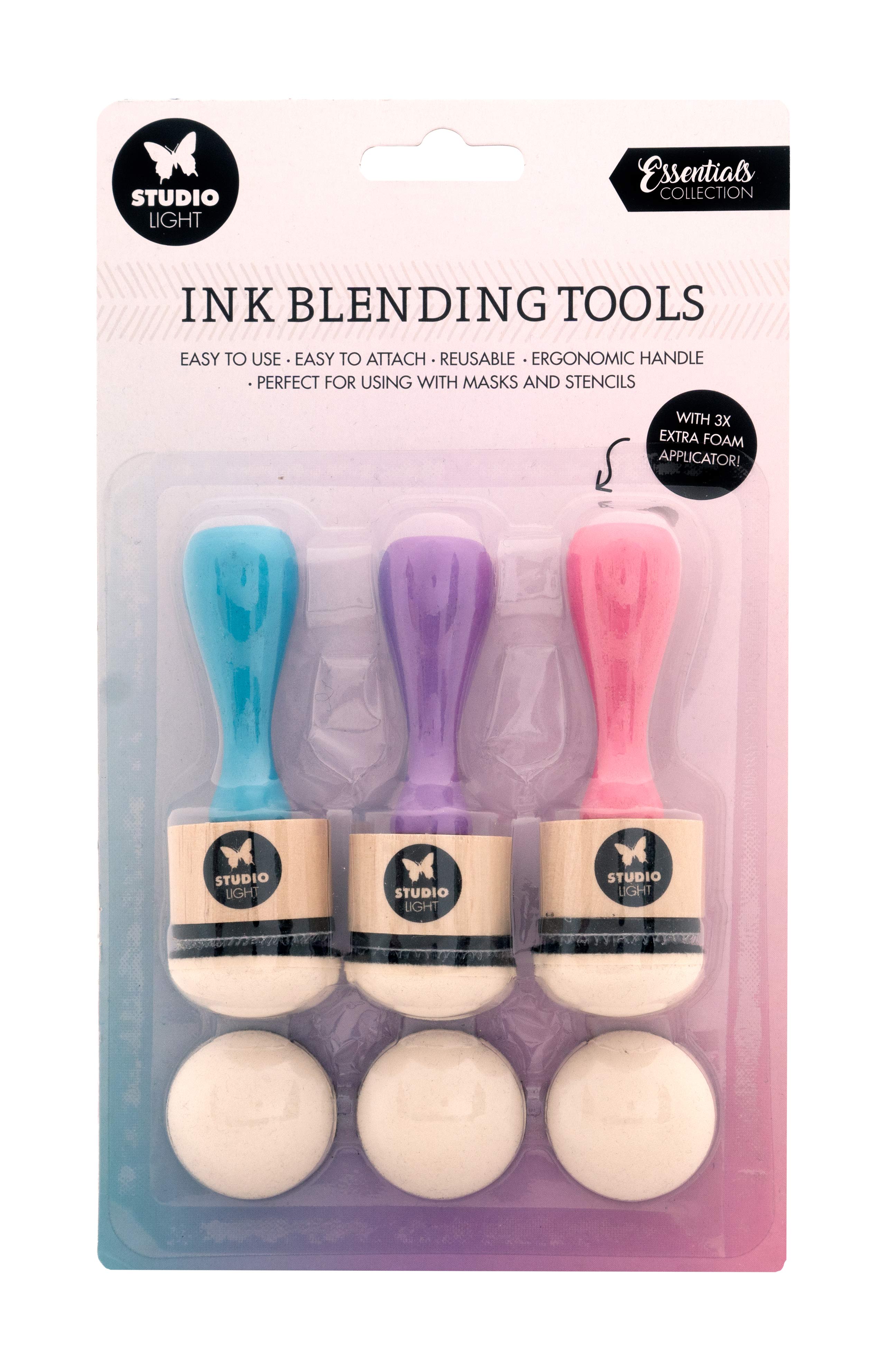 SL 3 Ink Blending Tools With 3 Replacement Foam Pads 30mm Essential Tools 205x125x32mm 6 PC nr.01