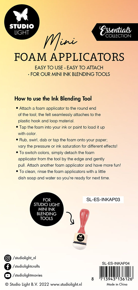 Ink Blending Tool / Refills Foam Pad - Choose Woodware or Crafts Too - 2cm  / 3cm