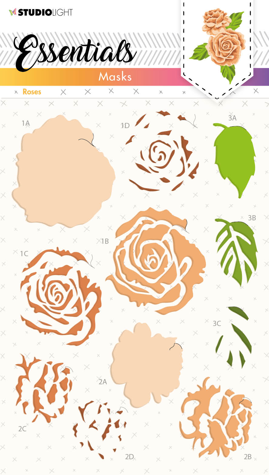 SL Mask Roses Essentials 150x210x1mm 1 PC nr.125