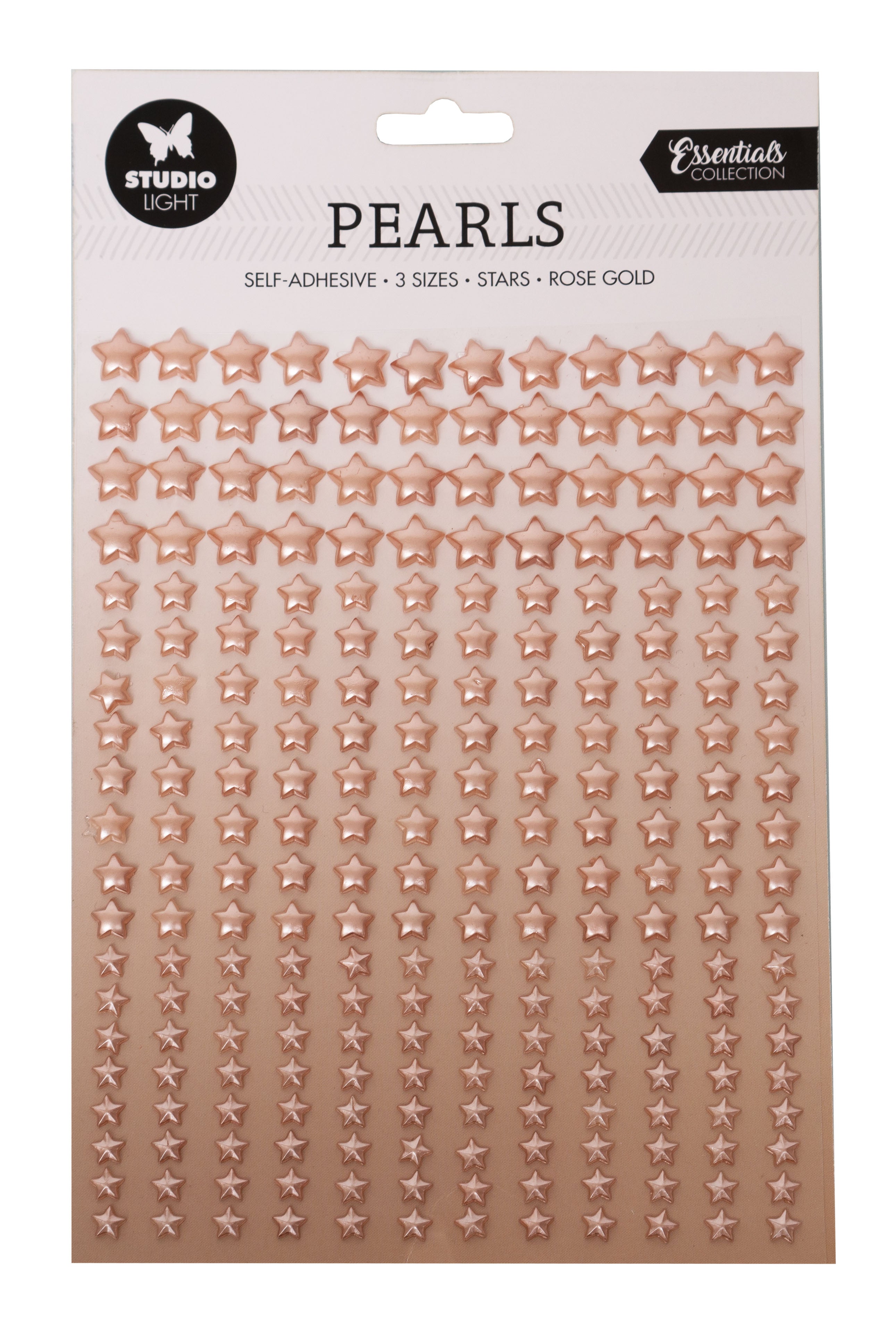 SL Self-Adhesive Pearls Rose Gold Stars Essentials 140x230x4mm 240 PC nr.10