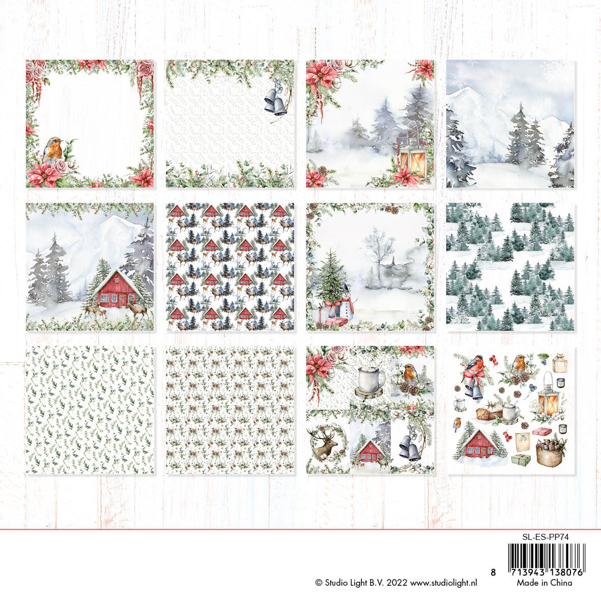 SL Paper Pad Christmas Essentials 200x200x9mm 36 SH nr.74
