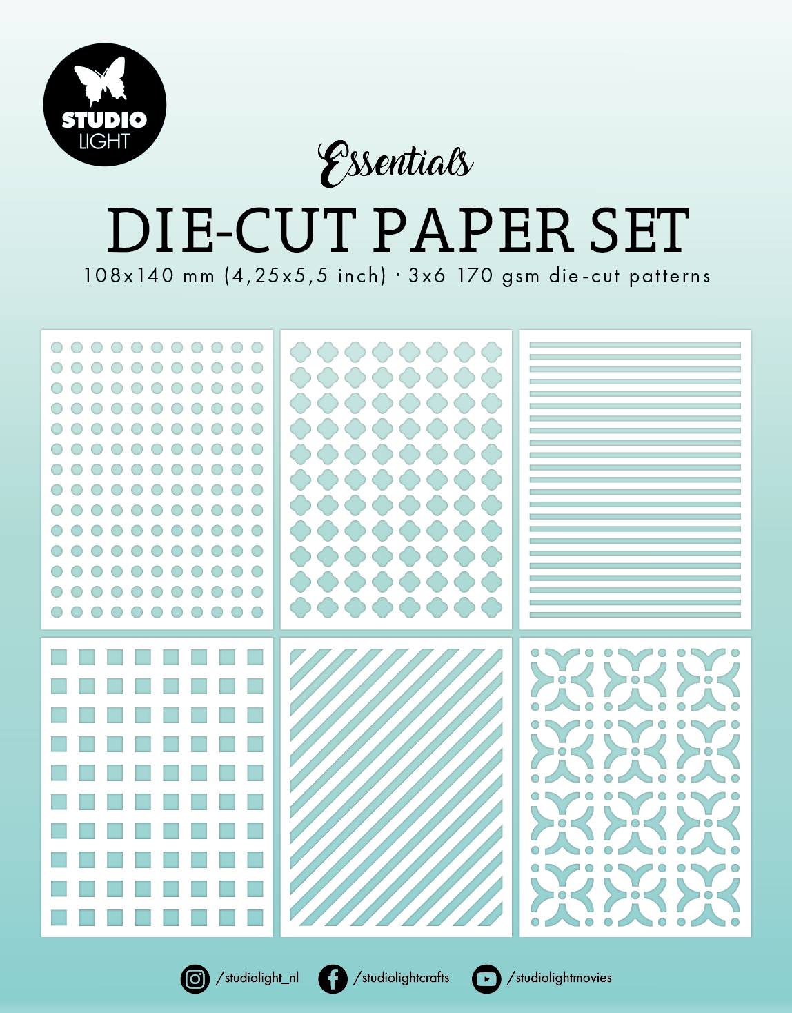Ssl Paper SL Paper Set Die-Cut Paper Sheets Essentials 108x140x6mm 18 PC nr.36