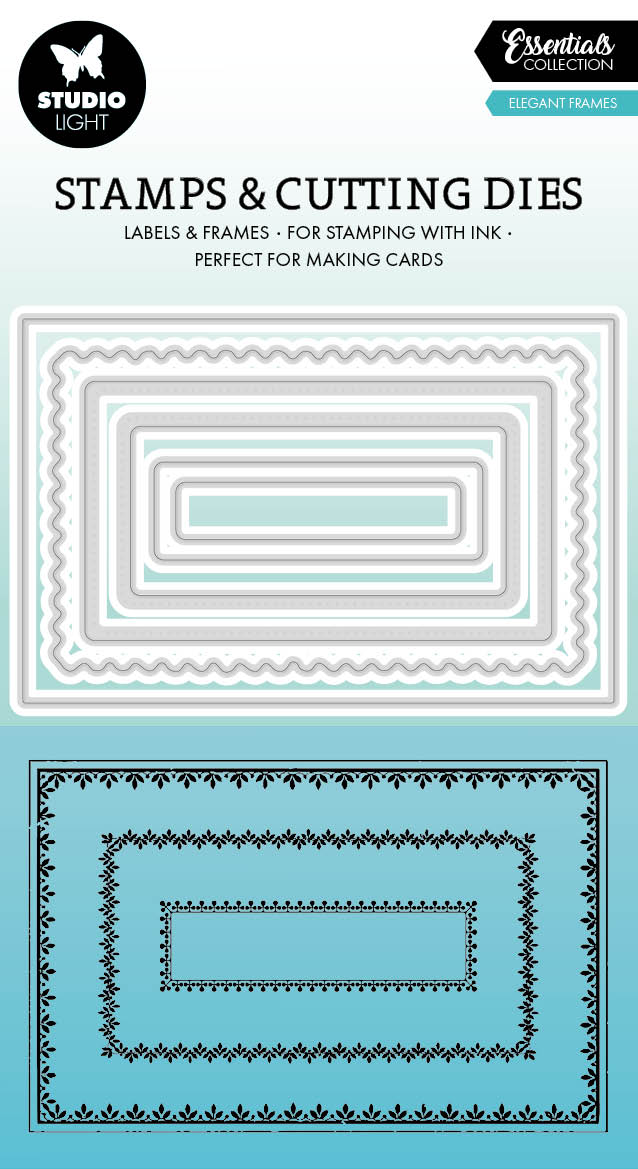 SL Stamp & Cutting Dies Elegant Frames Essentials 100x138x3mm 9 PC nr.