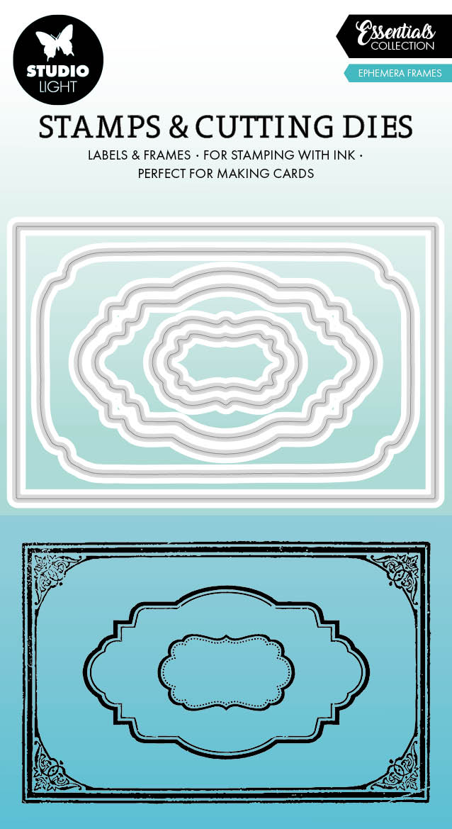 SL Stamp & Cutting Dies Ephemera Frames Essentials 100x138x3mm 9 PC nr.69
