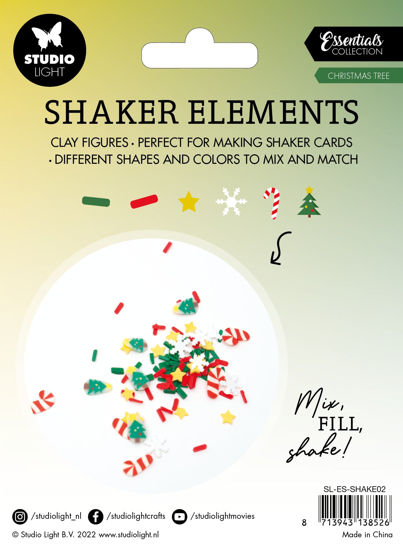 SL Shaker Elements Christmas Tree Essentials 151x111x1mm 6 PC nr.02