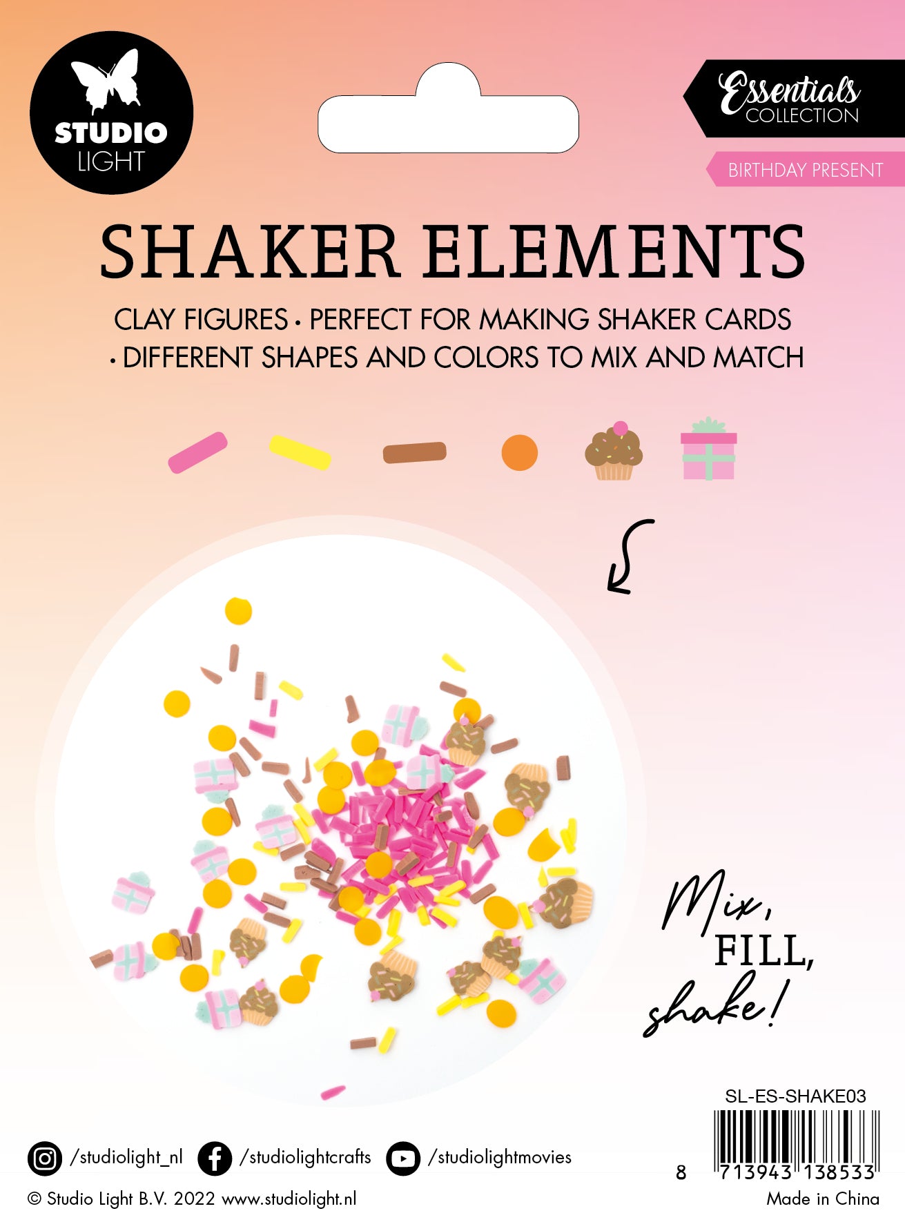 SL Shaker Elements Birthday Present Essentials 151x111x1mm 6 PC nr.03