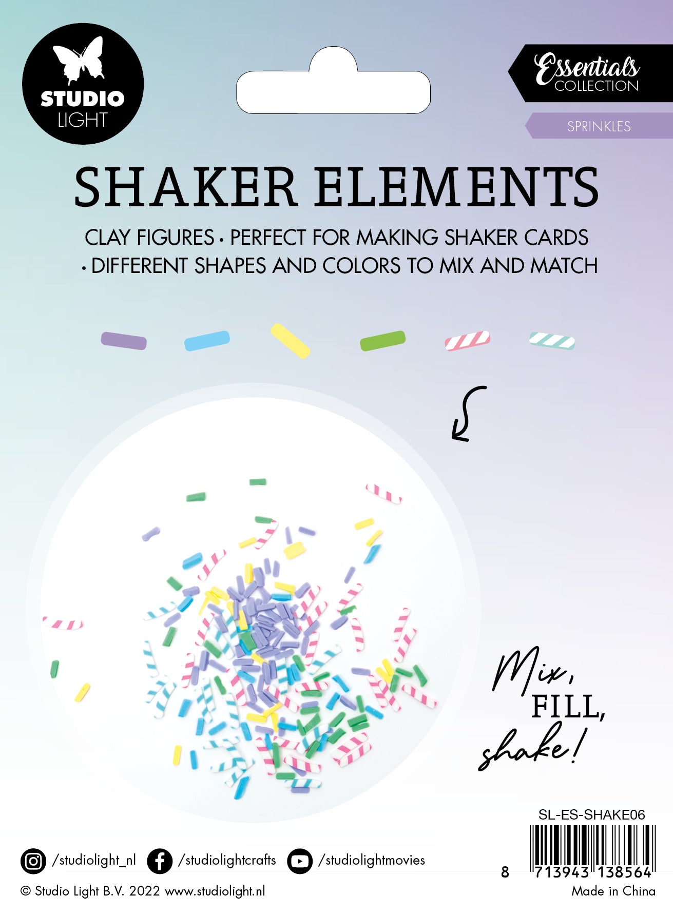SL Shaker Elements Sprinkles Essentials 151x111x1mm 6 PC nr.06