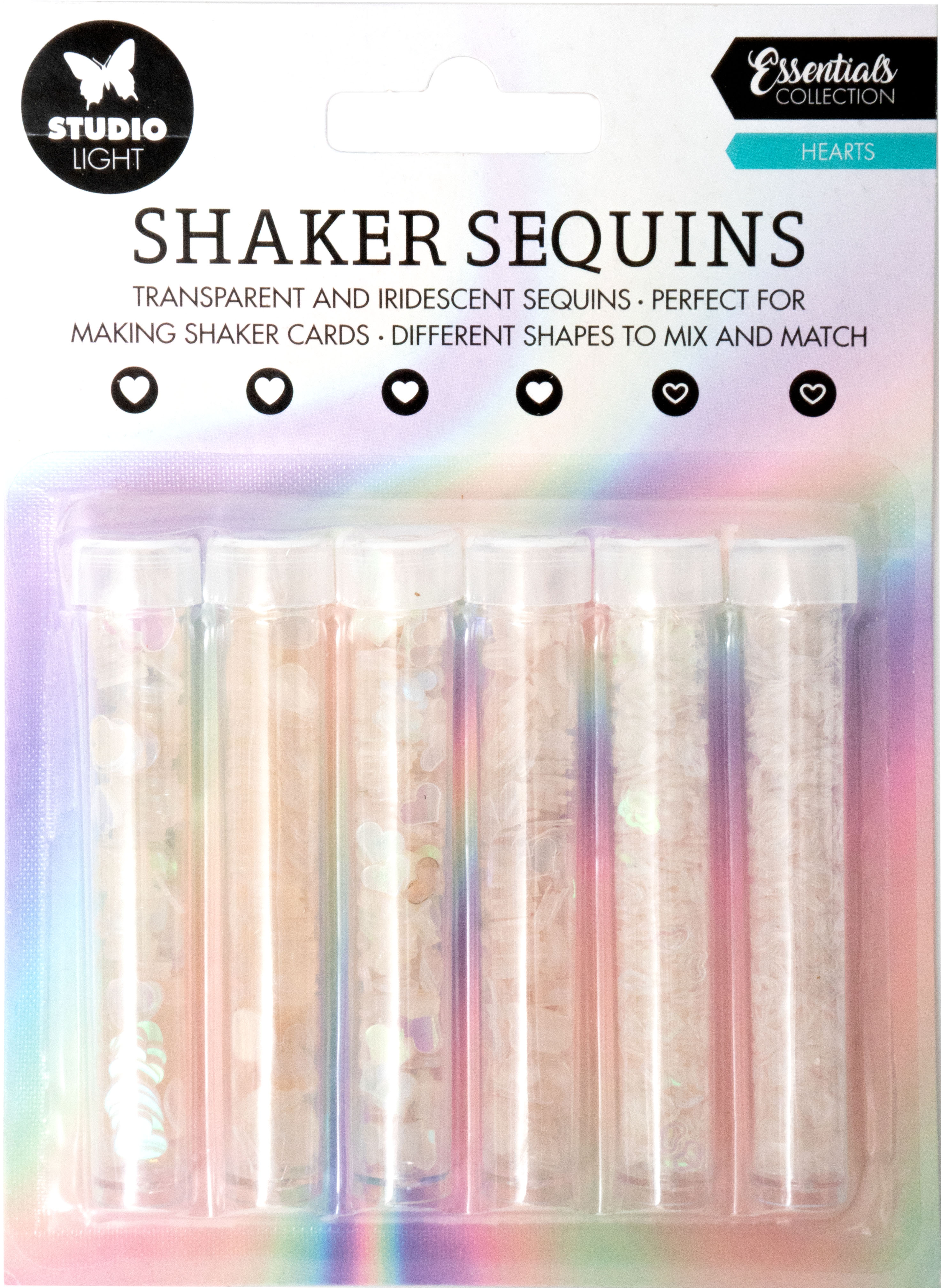 SL Shaker Elements Hearts Essentials 151x111x15mm 6 PC nr.08