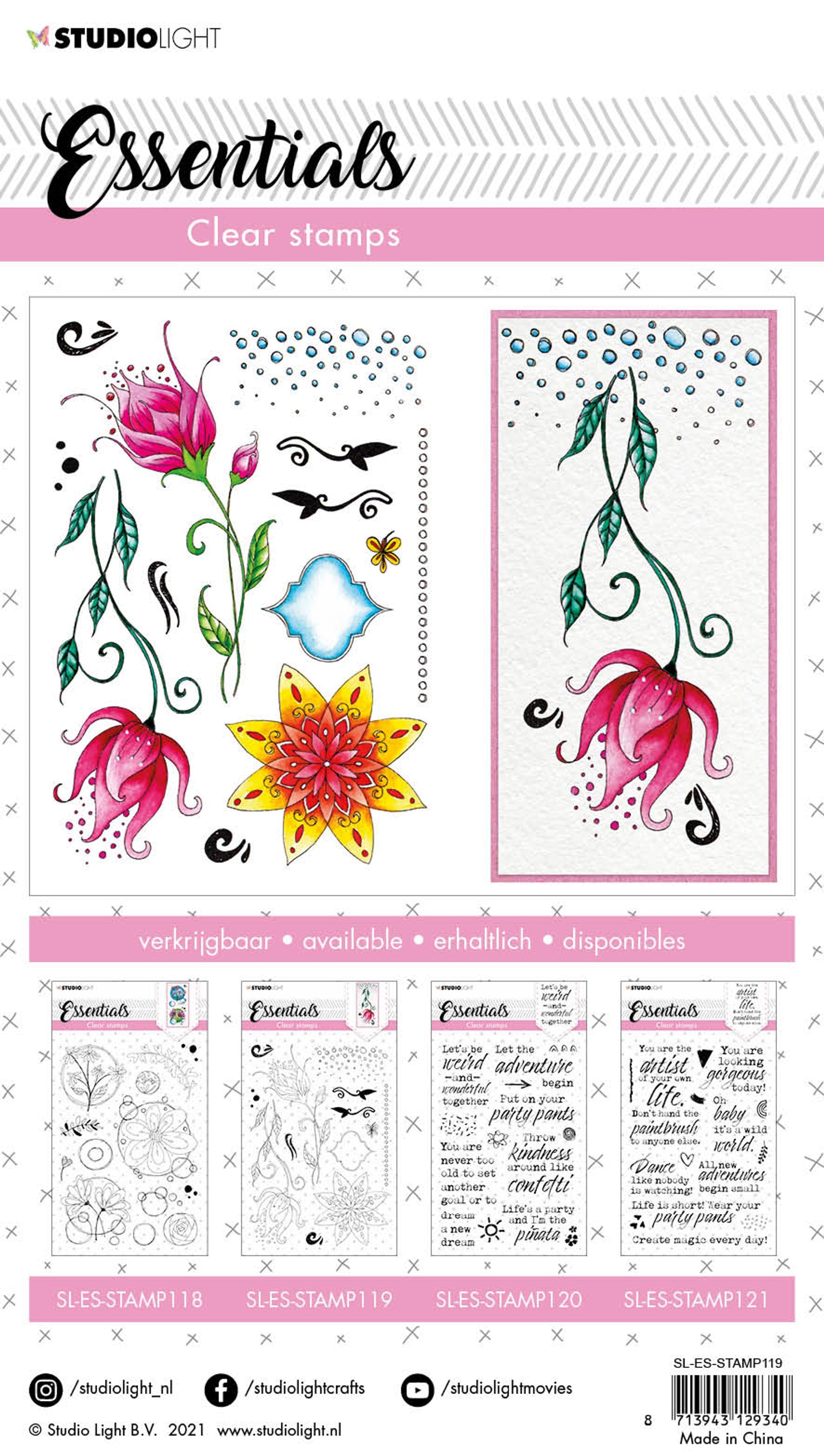 SL Clear Stamp Quirky Long Flowers Essentials 148x210x3mm 1 pc nr.119