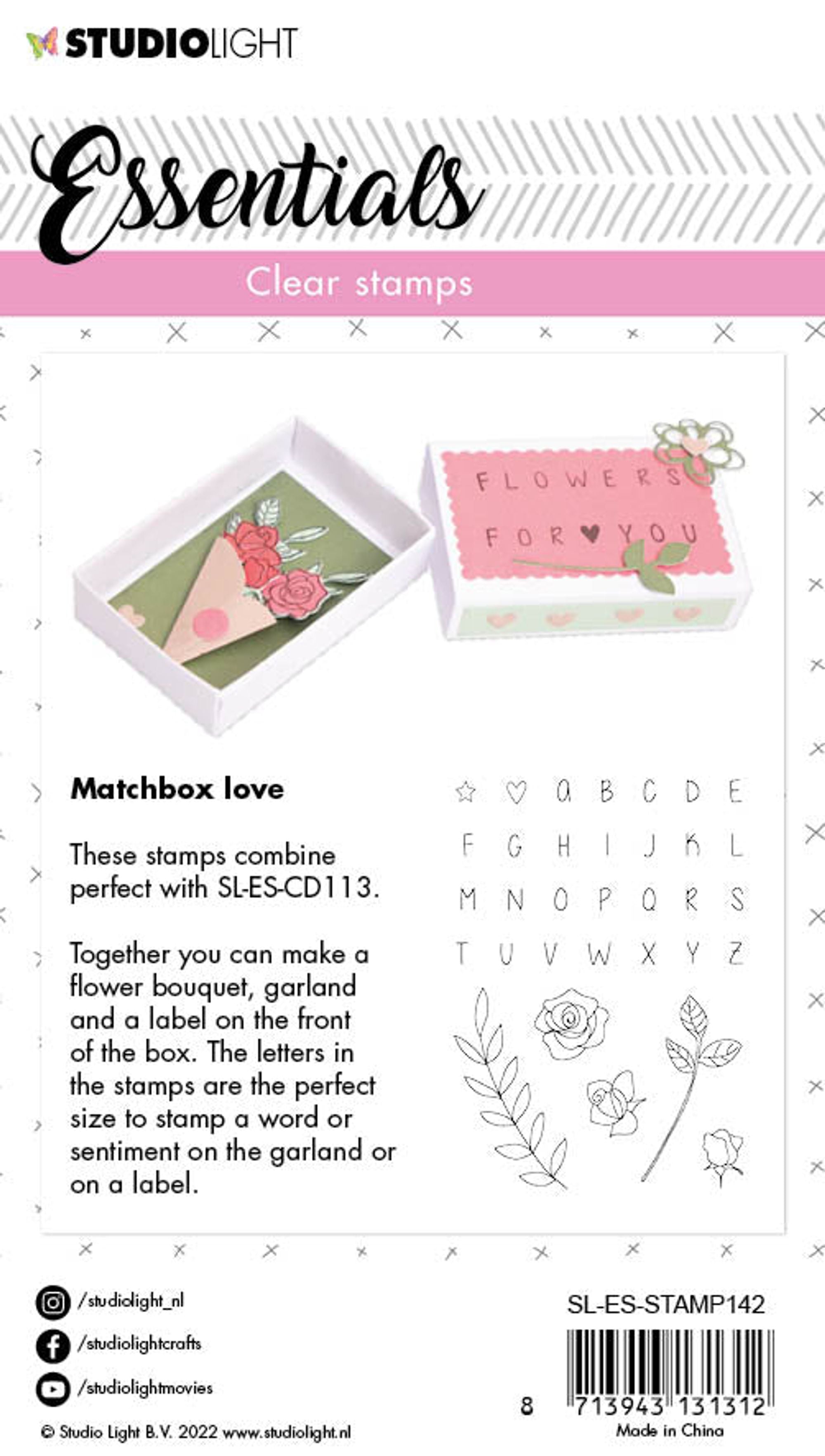 SL Clear Stamp Matchbox Love Essentials 74x100x4mm 1 PC nr.142