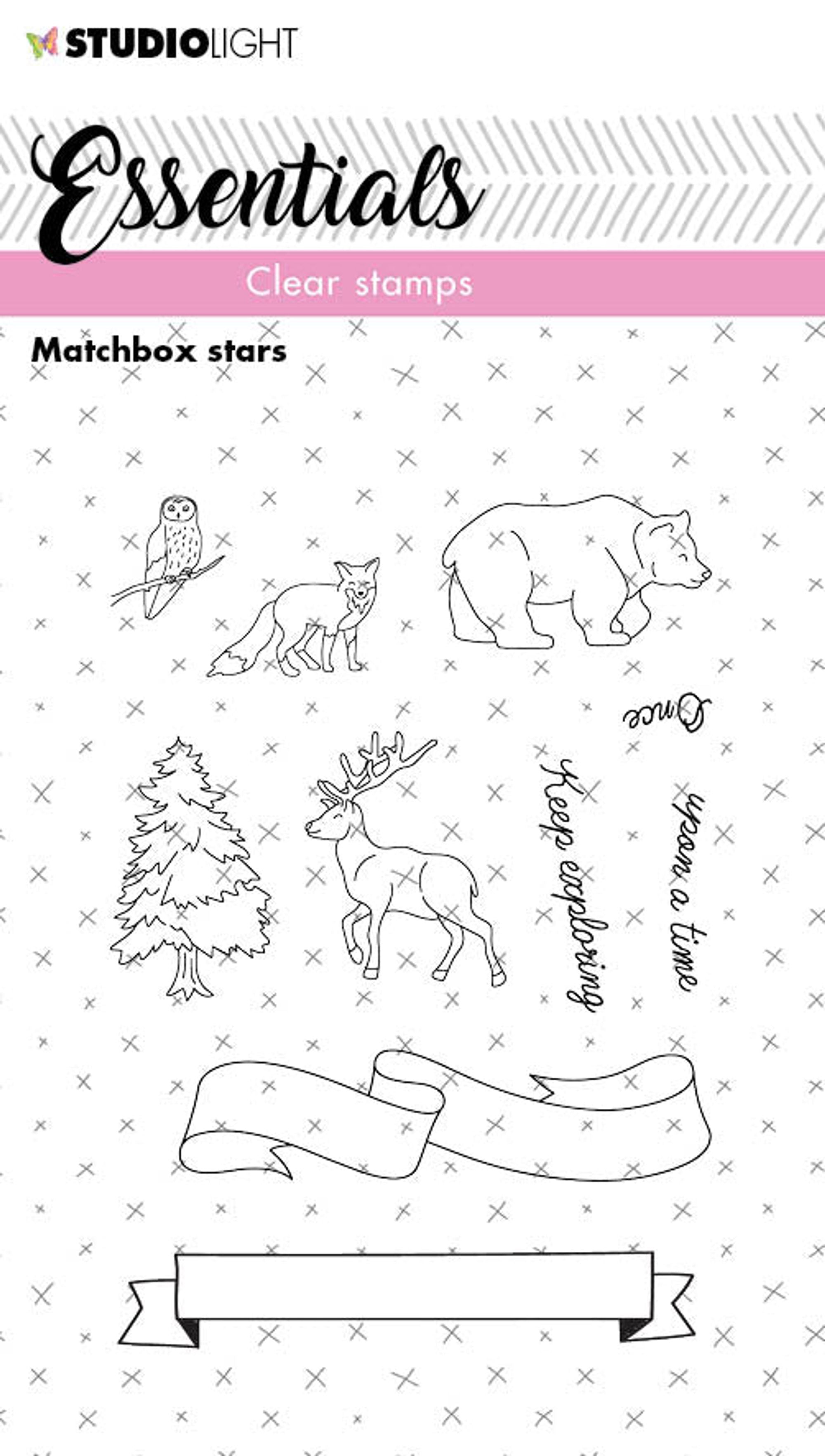SL Clear Stamp Matchbox Stars Essentials 74x100x4mm 1 PC nr.143