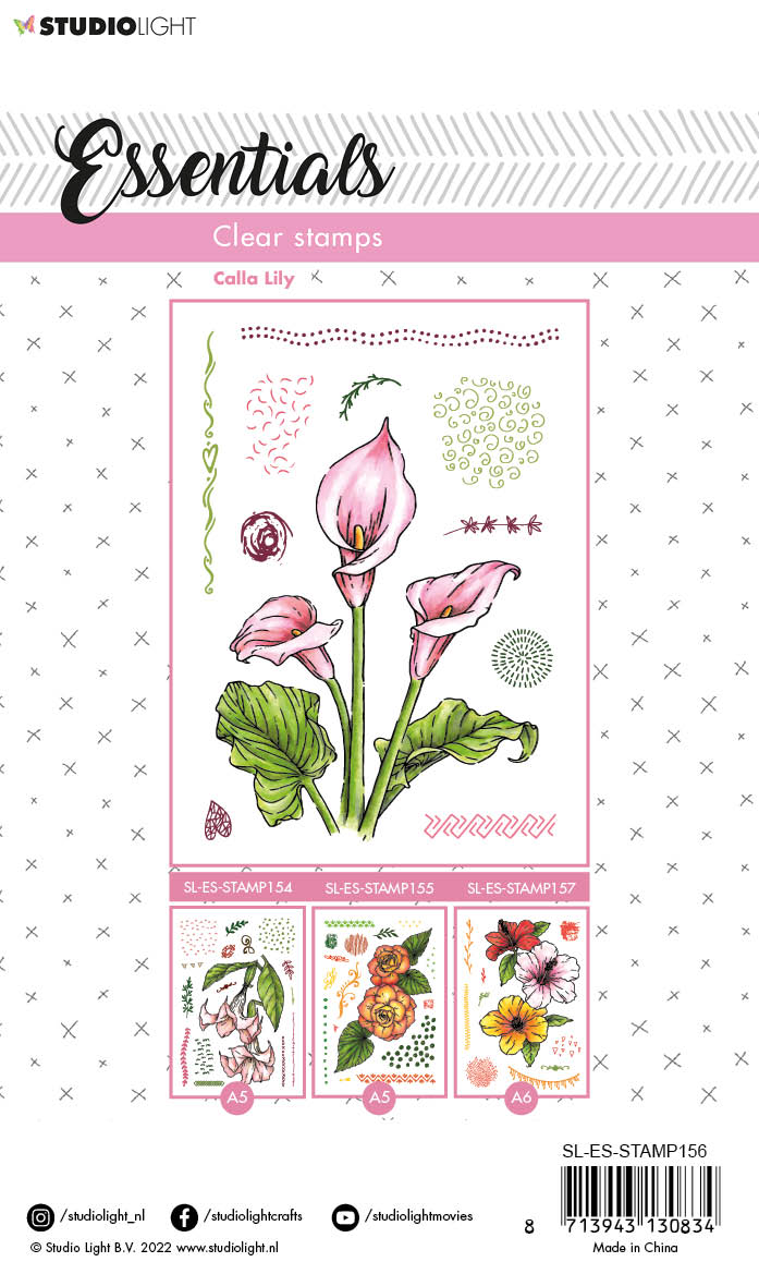 SL Clear Stamp Set of 4 (Floral)