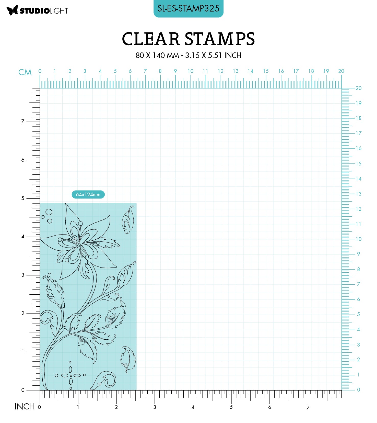 SL Clear Stamp Fairy Flower Essentials 80x140x3mm 6 PC nr.325