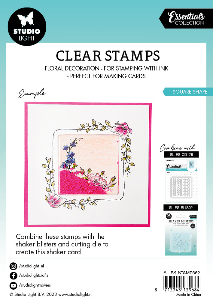 SL Clear Stamp Square Essentials 100x99x3mm 3 PC nr.362