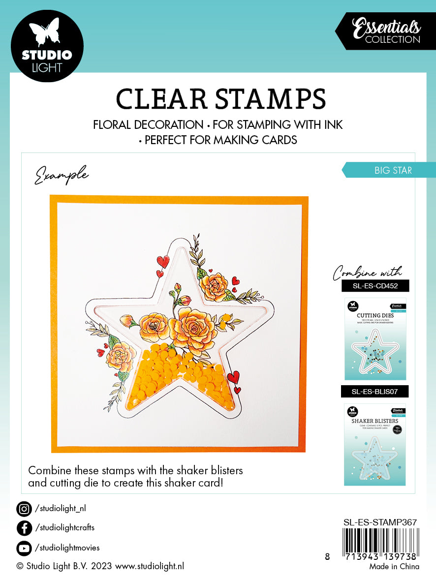 SL Clear Stamp Big Star Essentials 119x129x3mm 11 PC nr.367