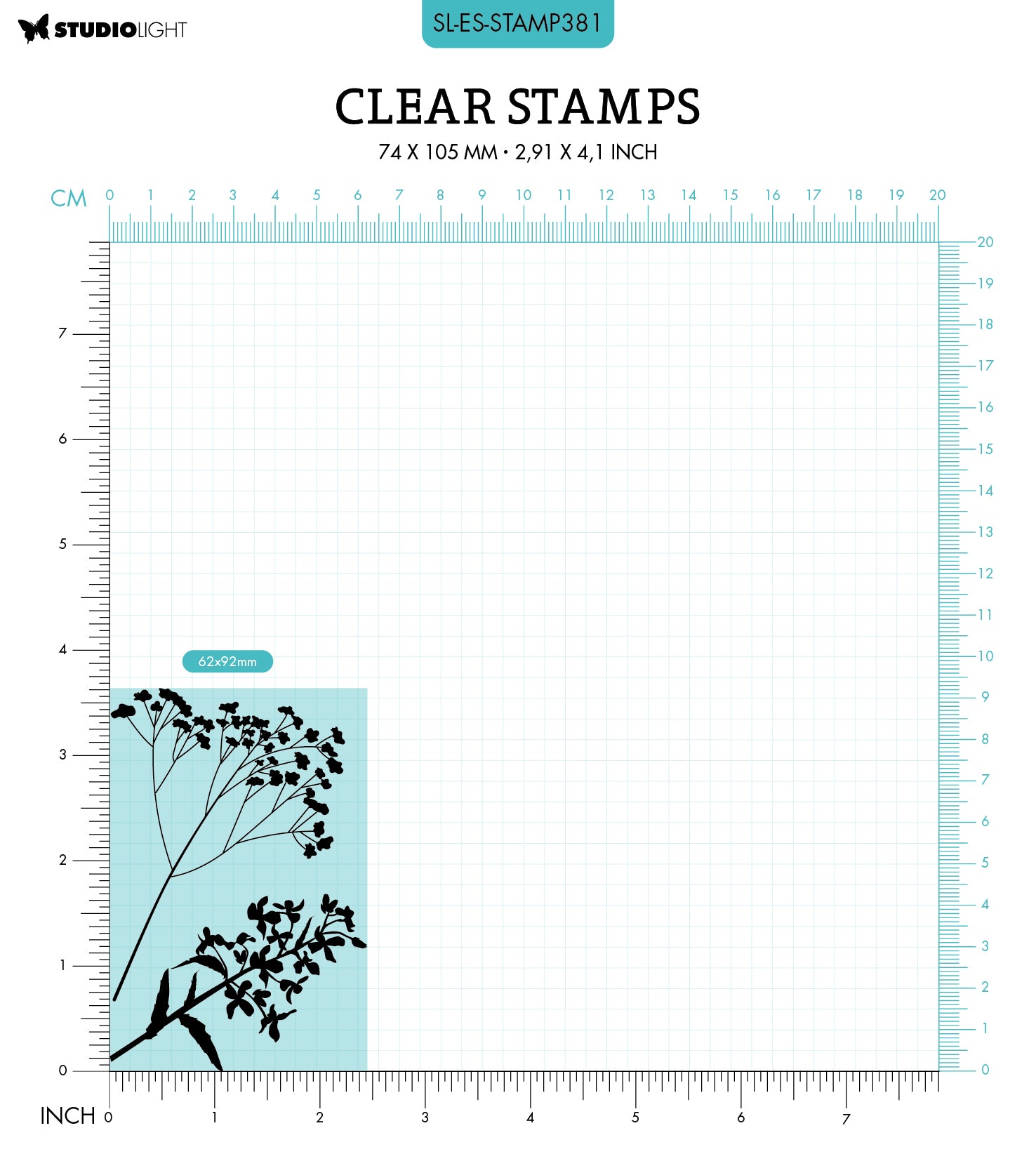 SL Clear Stamp Little Flowers Essentials 62x93x3mm 2 PC nr.381