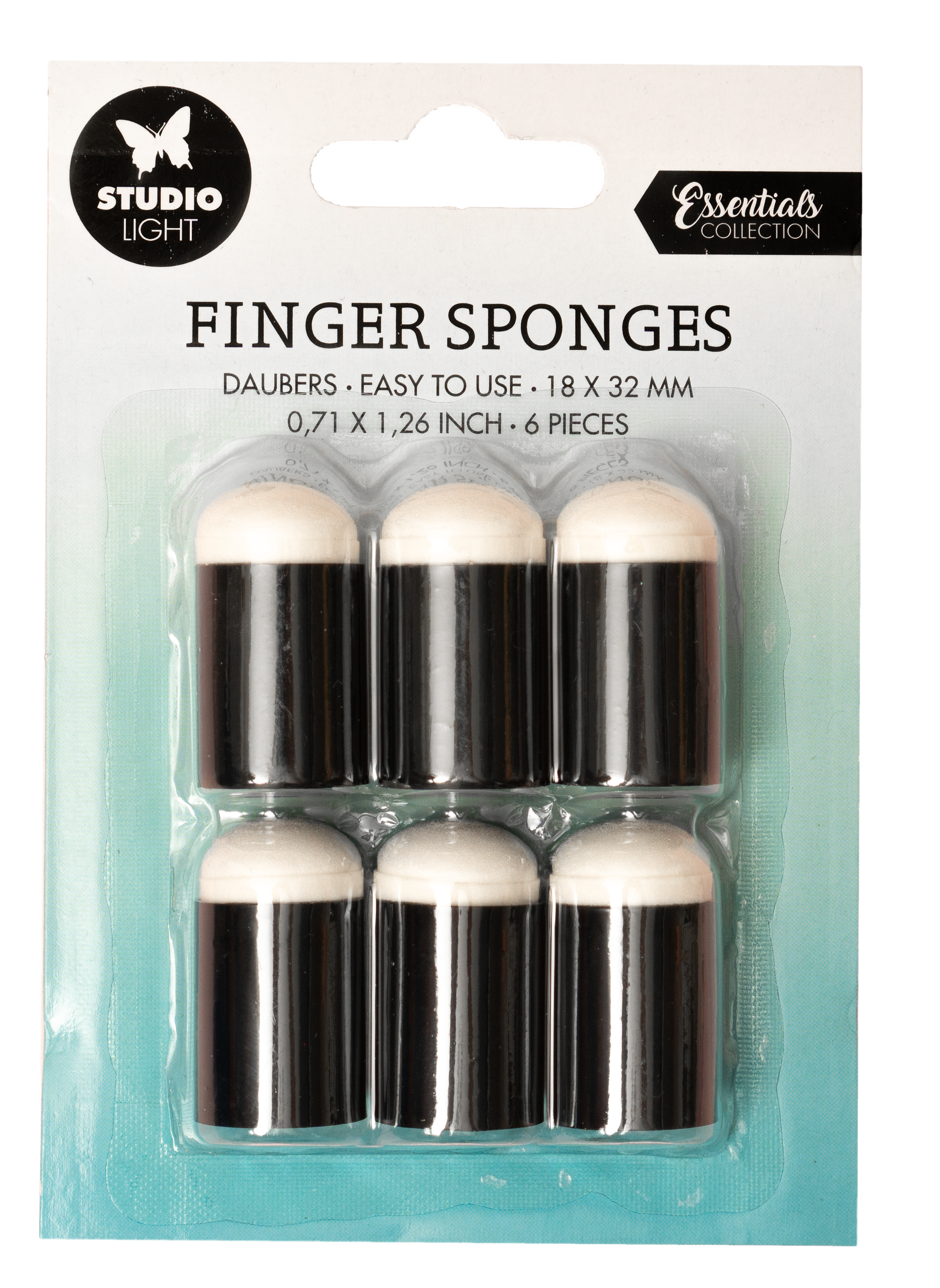 SL Finger Sponges Daubers Essentials Tools 32x18x18mm 6 PC nr.06