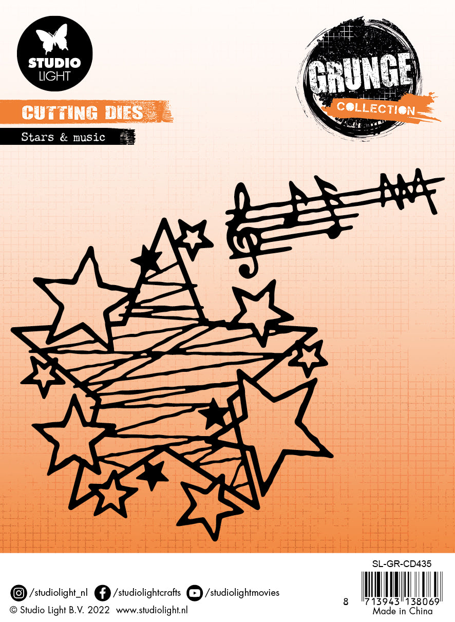 SL Cutting Die Stars & Music Grunge Collection 135x135x1mm 2 PC nr.435