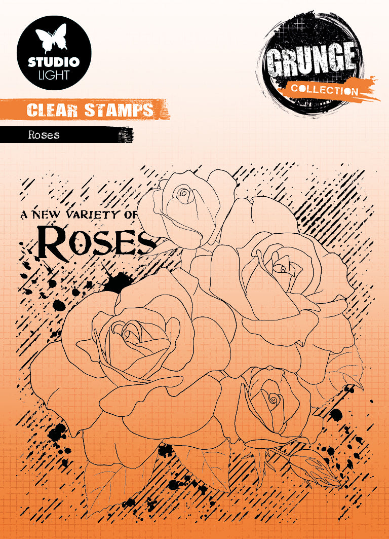 SL Clear Stamp Roses Grunge Collection 122x122x3mm 1 PC nr.401