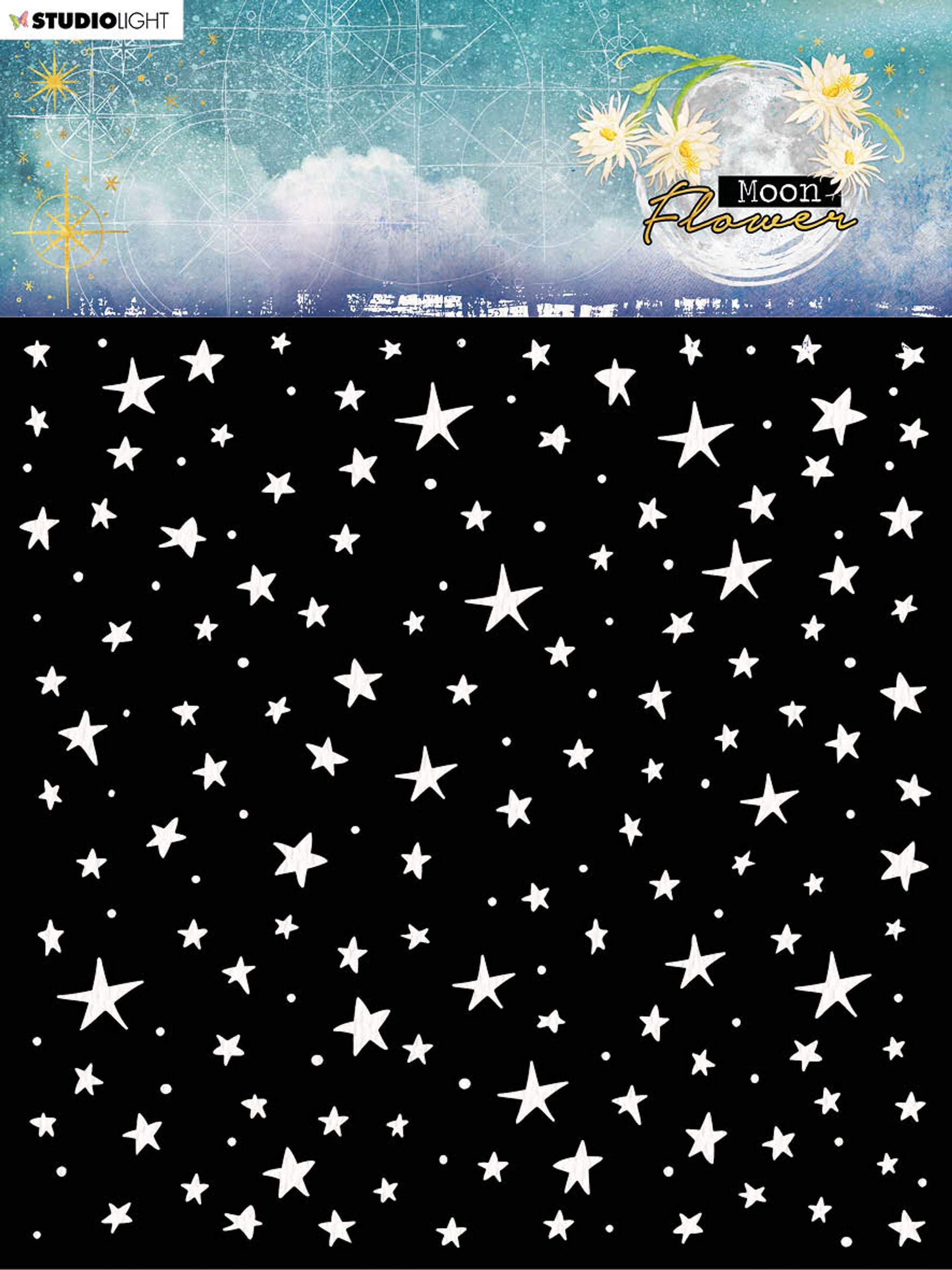 SL Mask Stars Background Moon Flower Collection 150x150x1mm 1 pc nr.73
